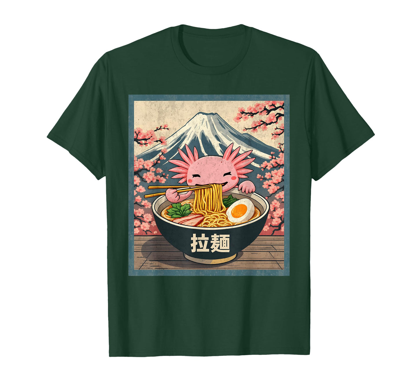 Axolotl Ramen Anime Shirt For Men Women Kids - Unisex, Anime, Axolotl, Ramen, Black, Small, Short Sleeve, T-Shirt