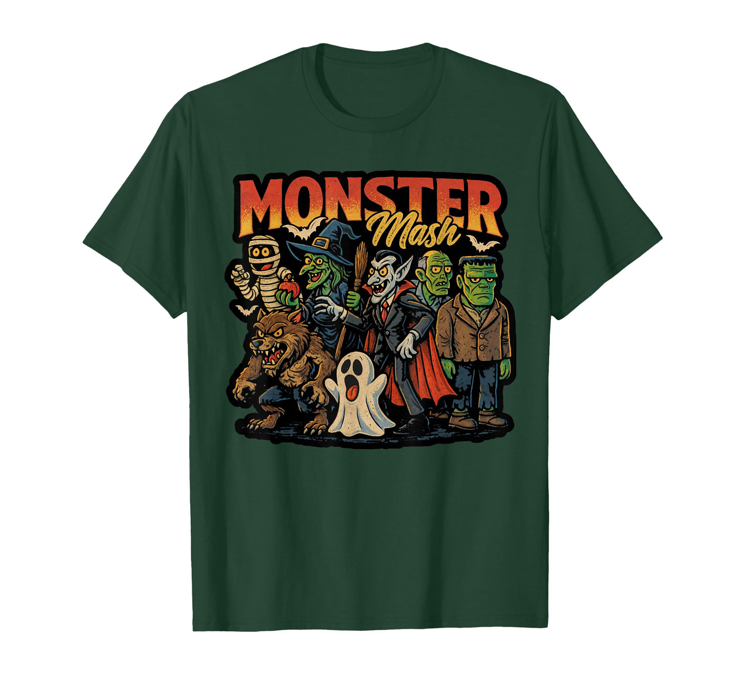 Retro Scary Monster Mash-Inspired T-Shirt