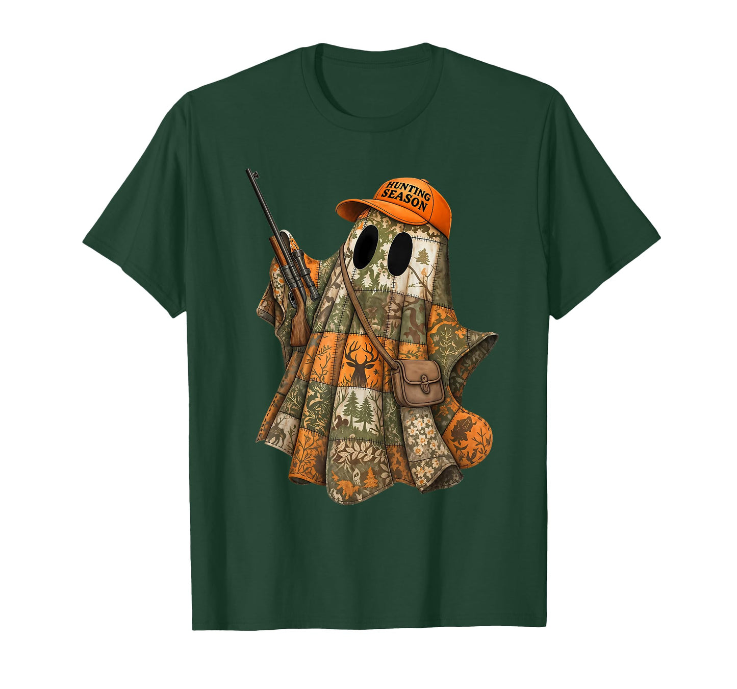 Candy Hunter Halloween Camo Ghost Outdoor Hunting Season T-Shirt