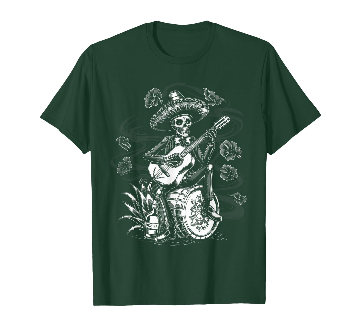 Mexico Vintage Skeleton Tequila Dia De Los Muertos Mexican T-Shirt