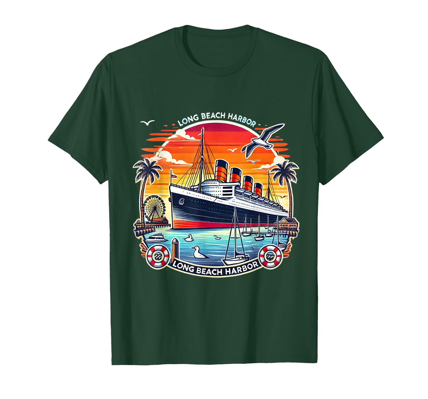 The Queen Mary Long Beach - Historic Ocean Liner T-Shirt