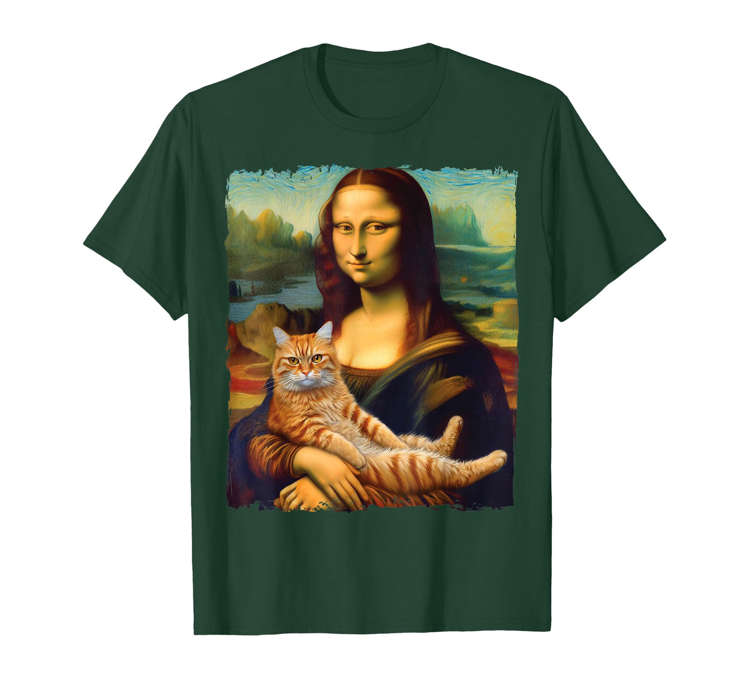 Mona Lisa Kitty T-Shirt for Cat Lovers