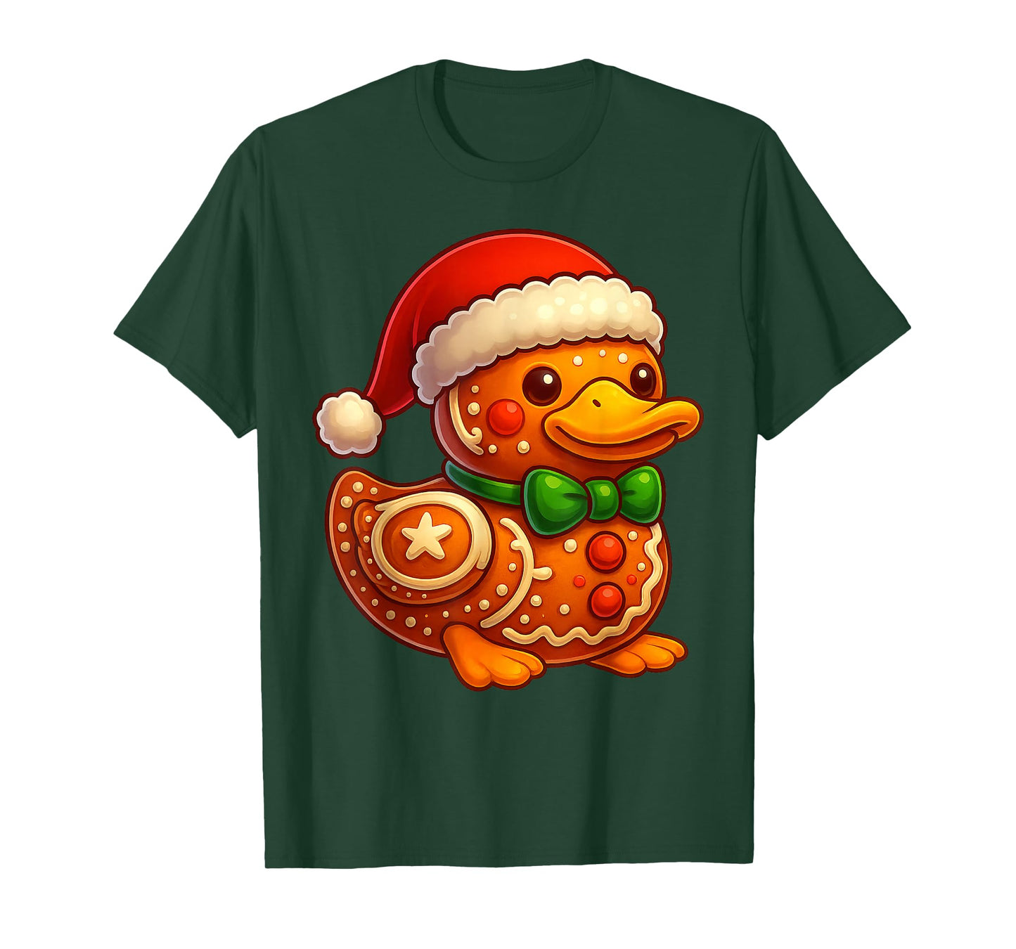 Funny Gingerbread Man Duck Christmas Tees Womens Mens Gifts T-Shirt