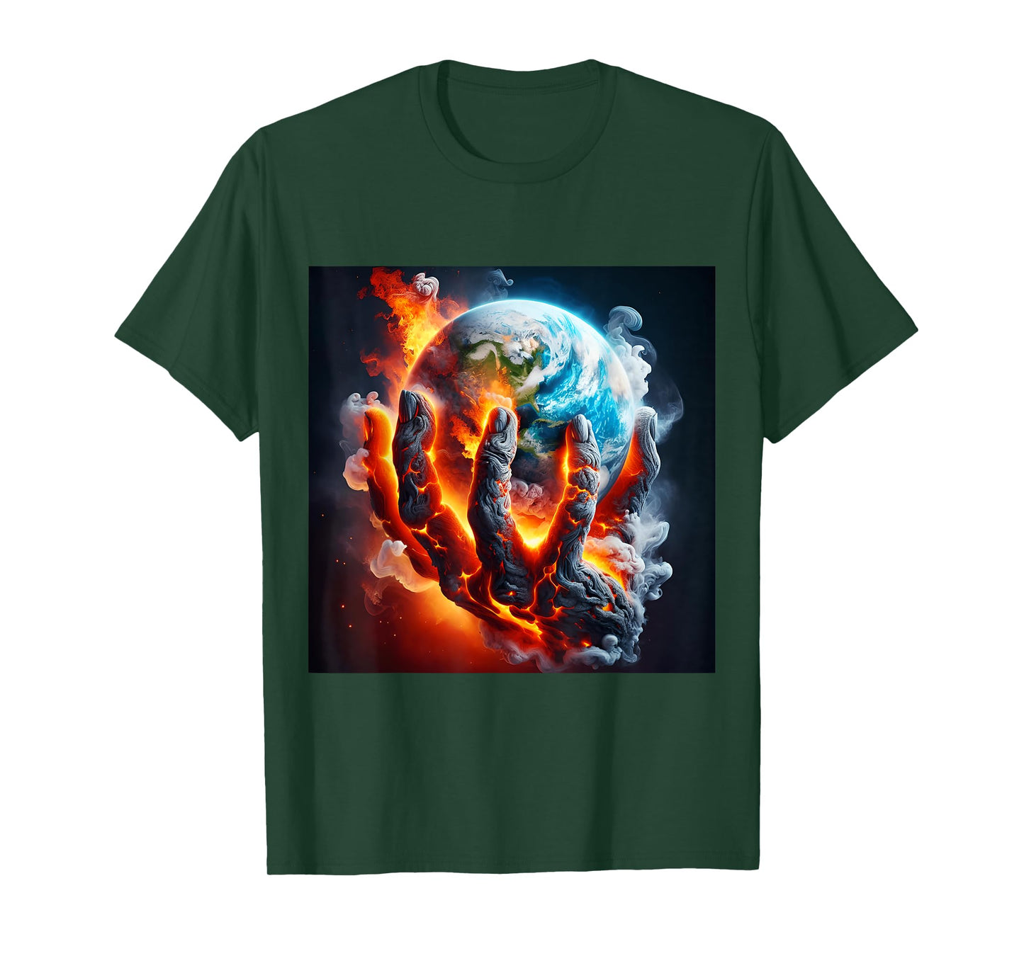 Fantasy Cute Hand Earth Lava T-Shirt