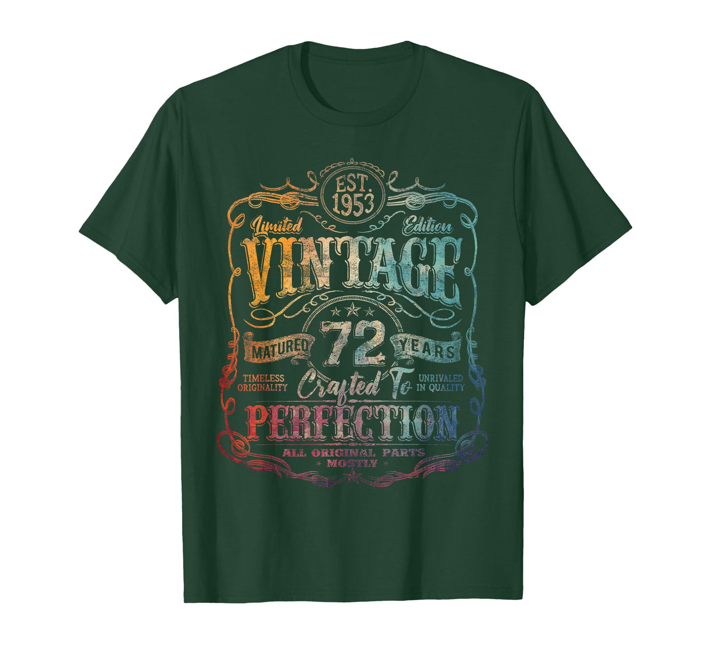 Vintage 1953 Limited Edition Shirt 72 year old 72nd Birthday T-Shirt
