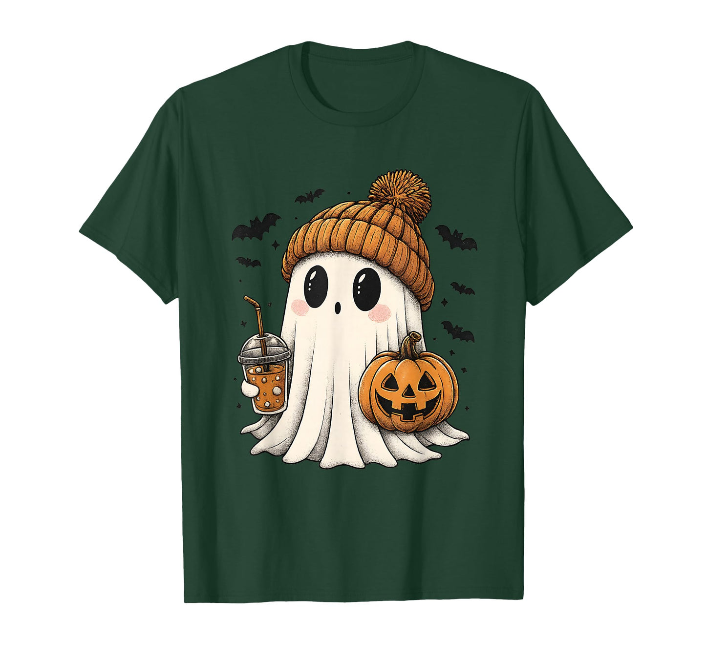 Amazing Spooky Creepy Halloween Coffee Ghost T-Shirt