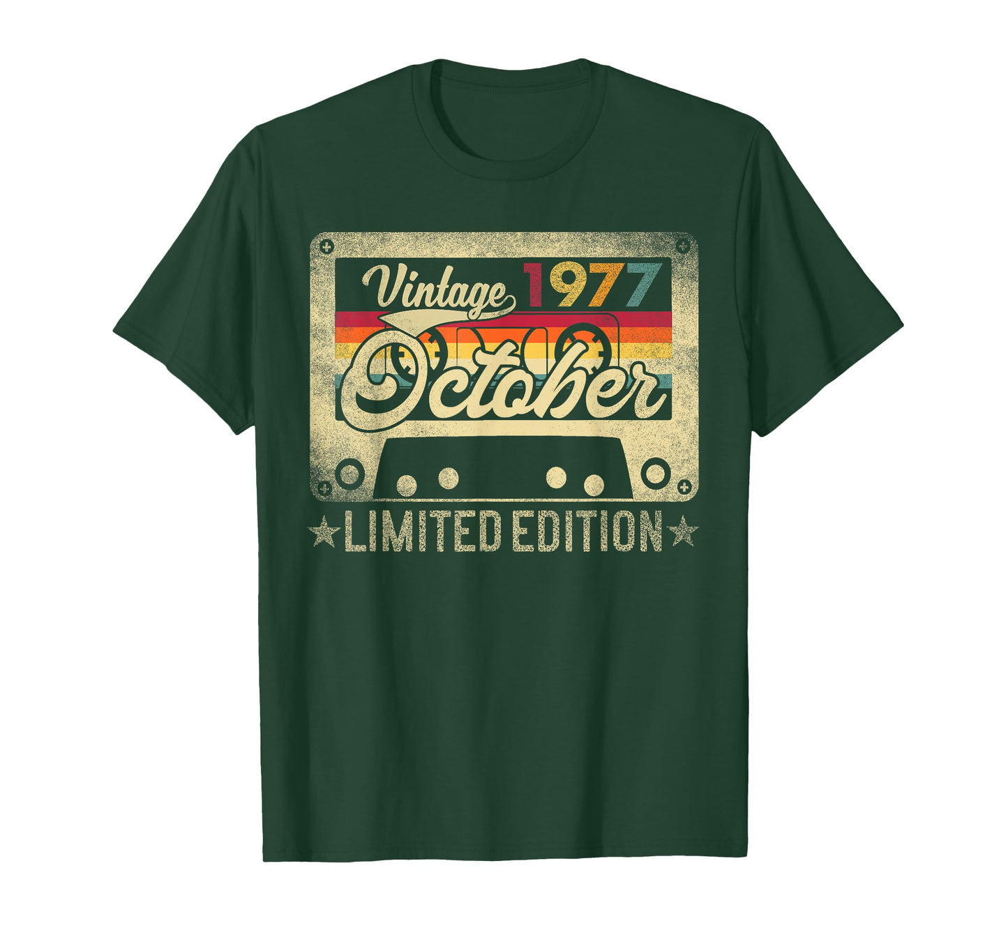 Retro - October 1977 48th Birthday 48 Years Old - Men Women T-Shirt