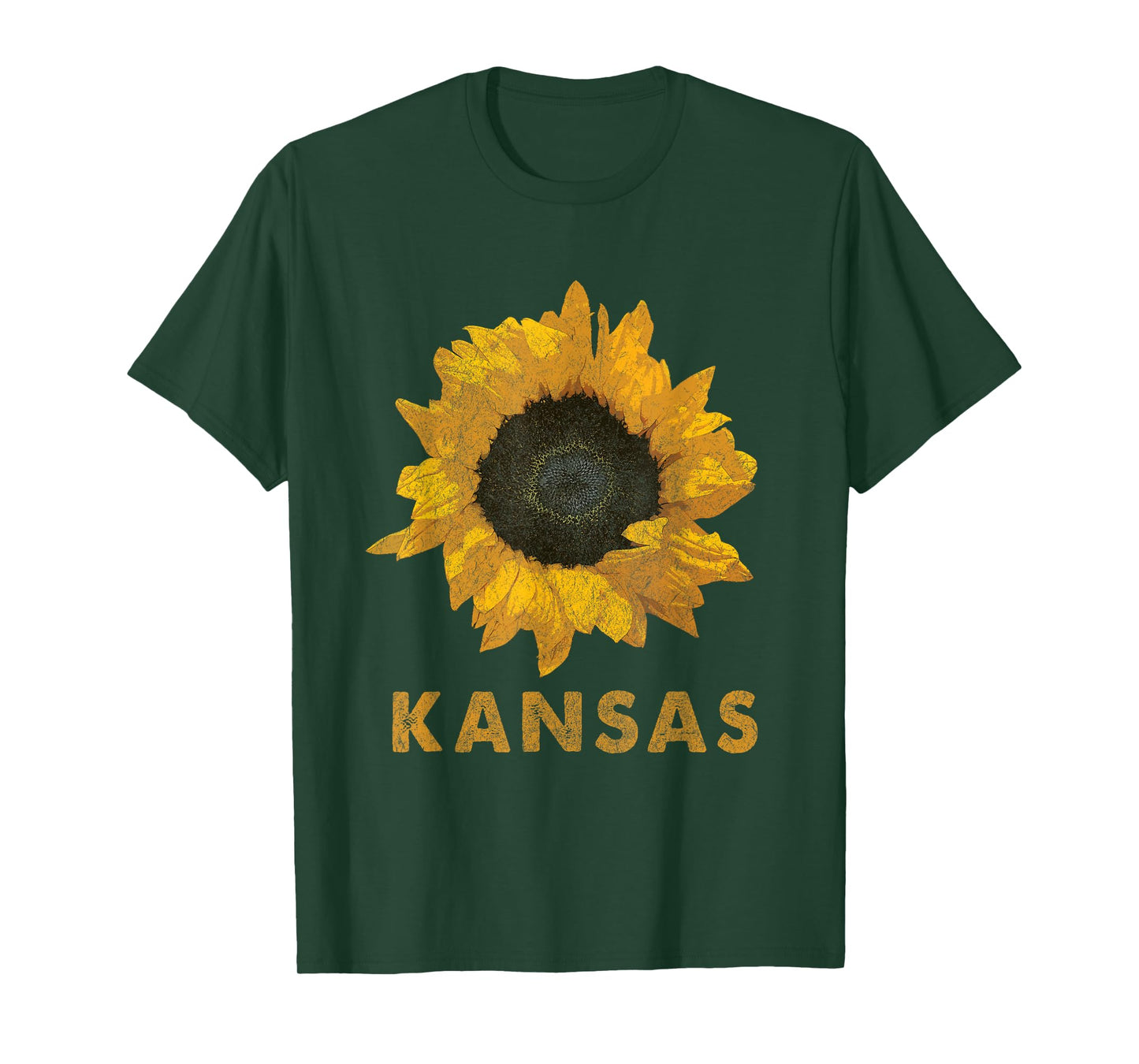 Kansas State Flower / Sunflower Print / Vintage Style T-Shirt