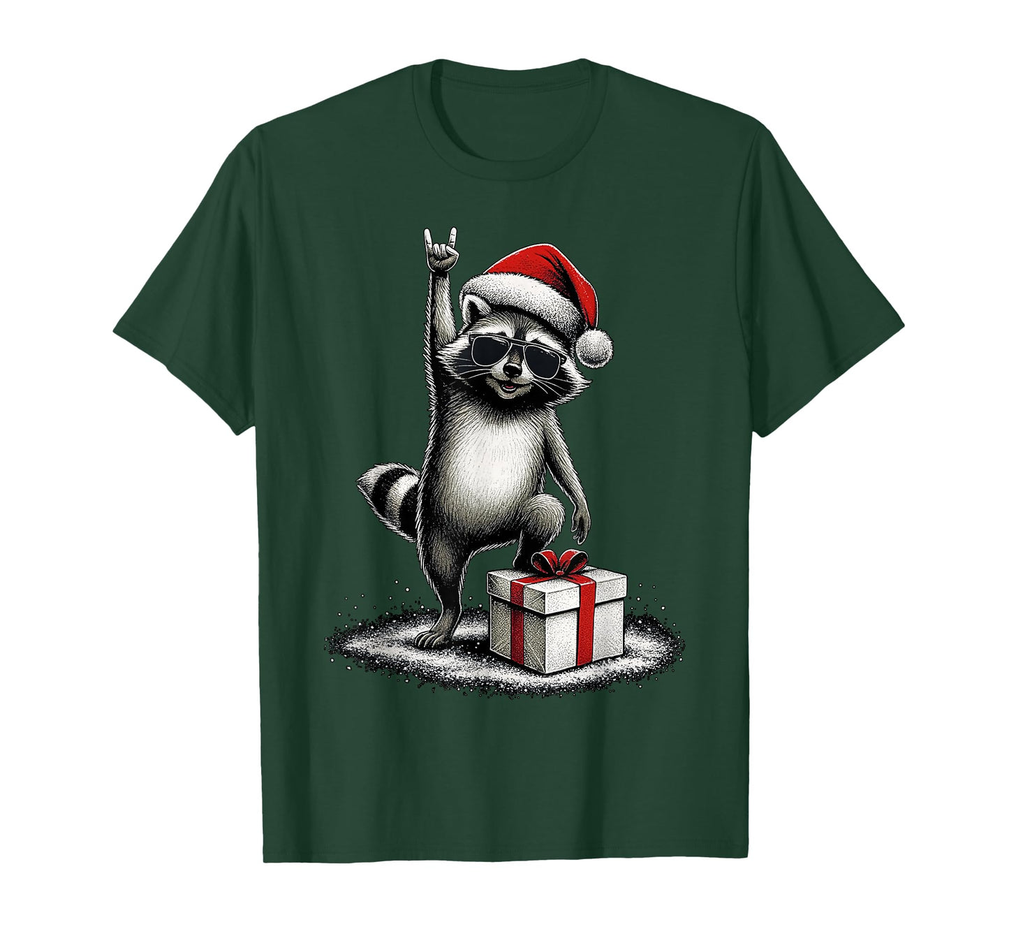 Christmas Funny Raccoon T-Shirt