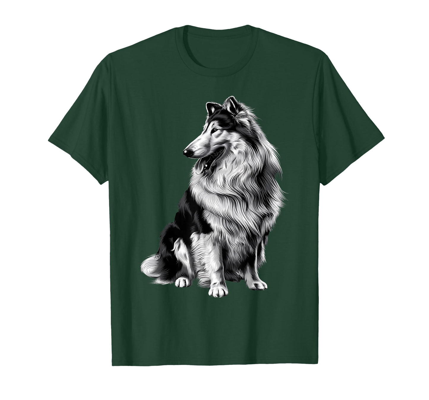Cute Animal Paw Dog Mom Vintage Pet Lover Funny Rough Collie T-Shirt