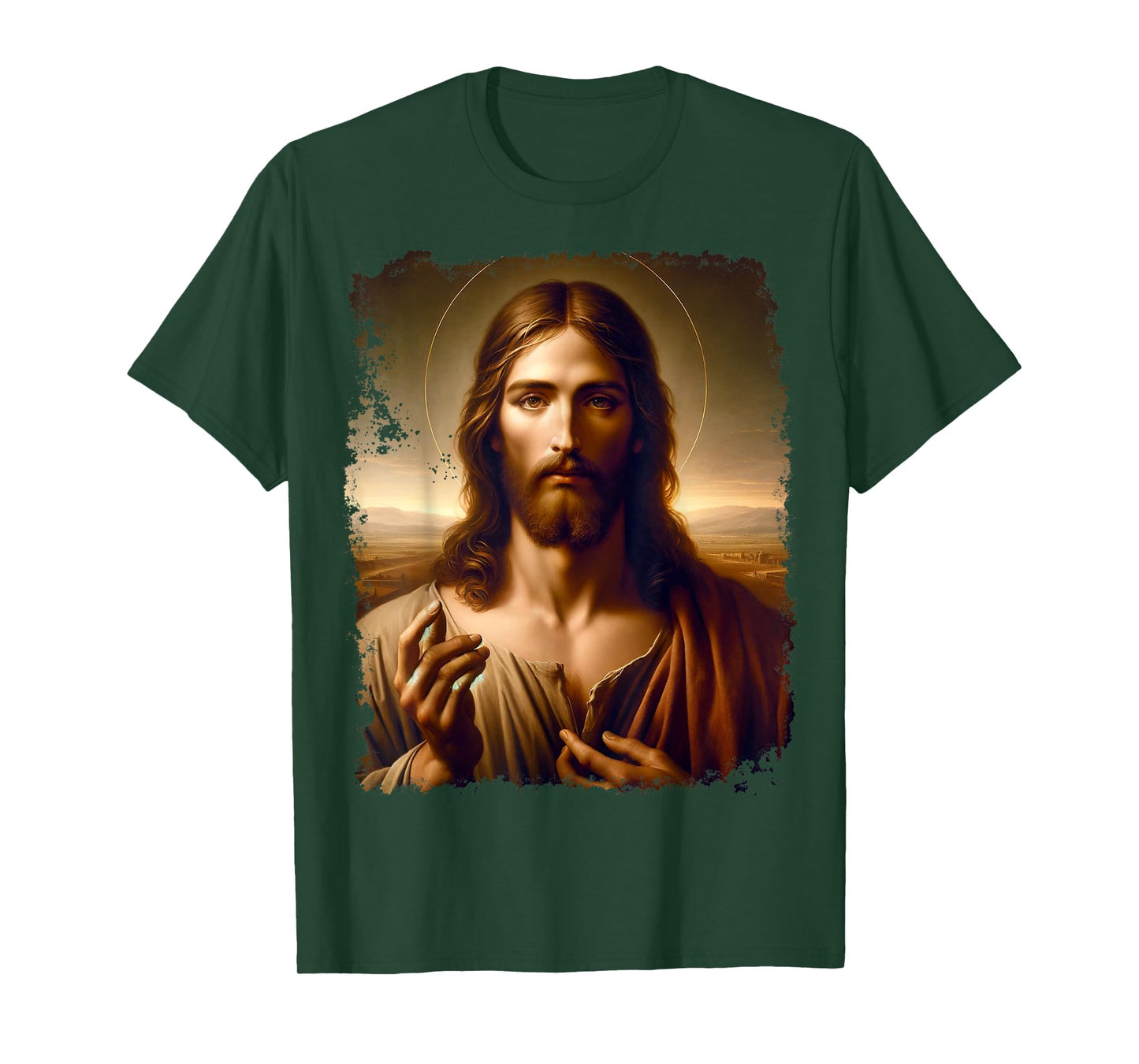 Renaissance Jesus Christ Spiritual Leader Portrait Art T-Shirt
