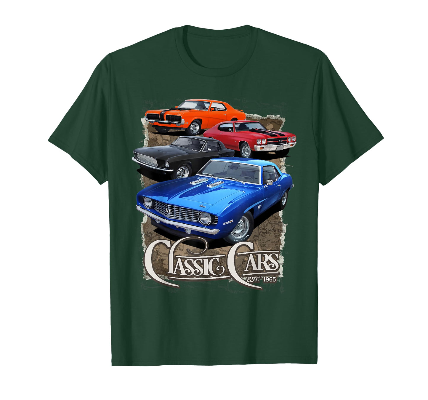 1970 64 65 66 67 68 69 71 72 Chevelle Chevys SS Muscle Car T-Shirt