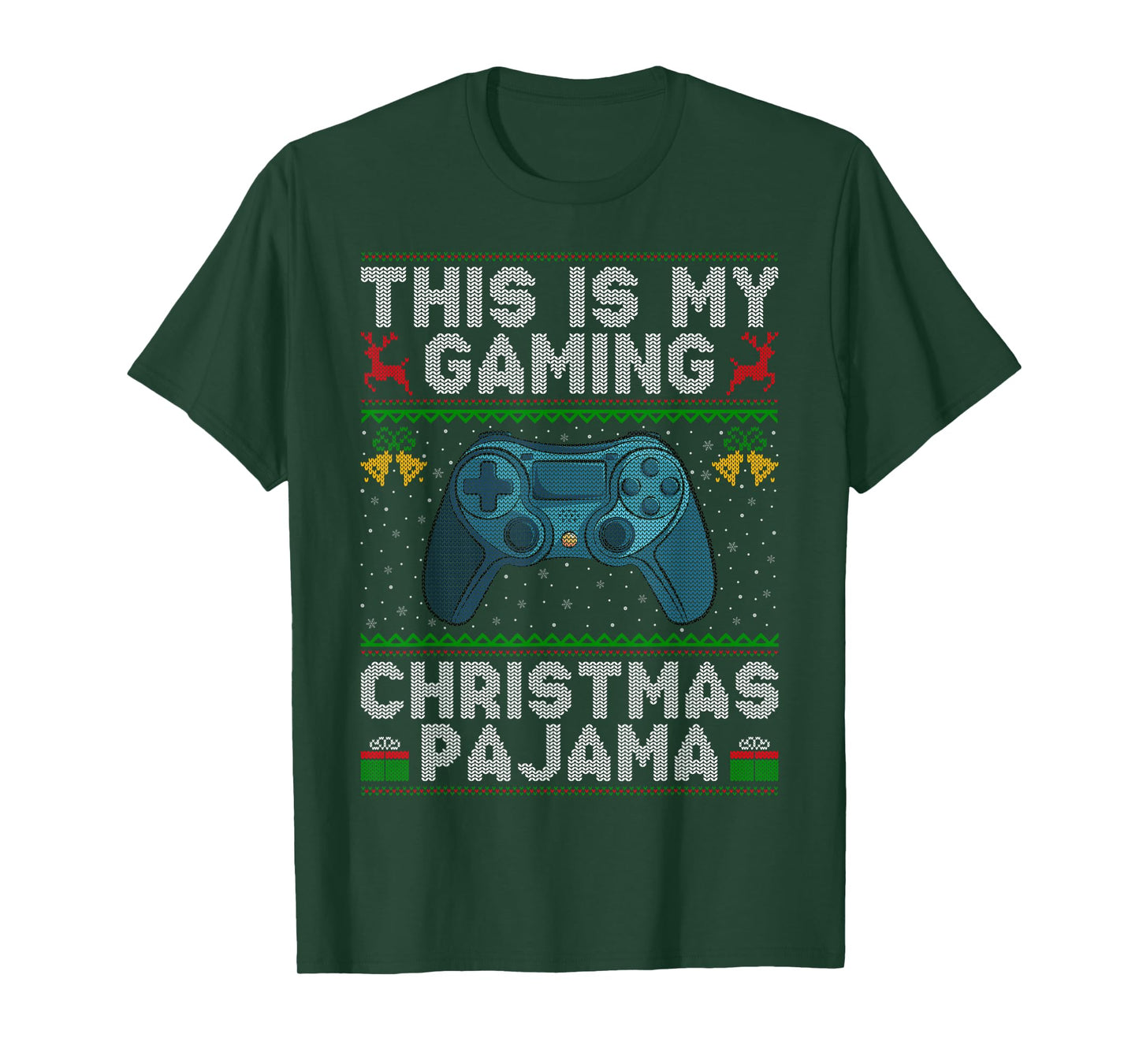 This is My Gaming Christmas Pajamas Ugly Xmas Sweaters Gamer T-Shirt