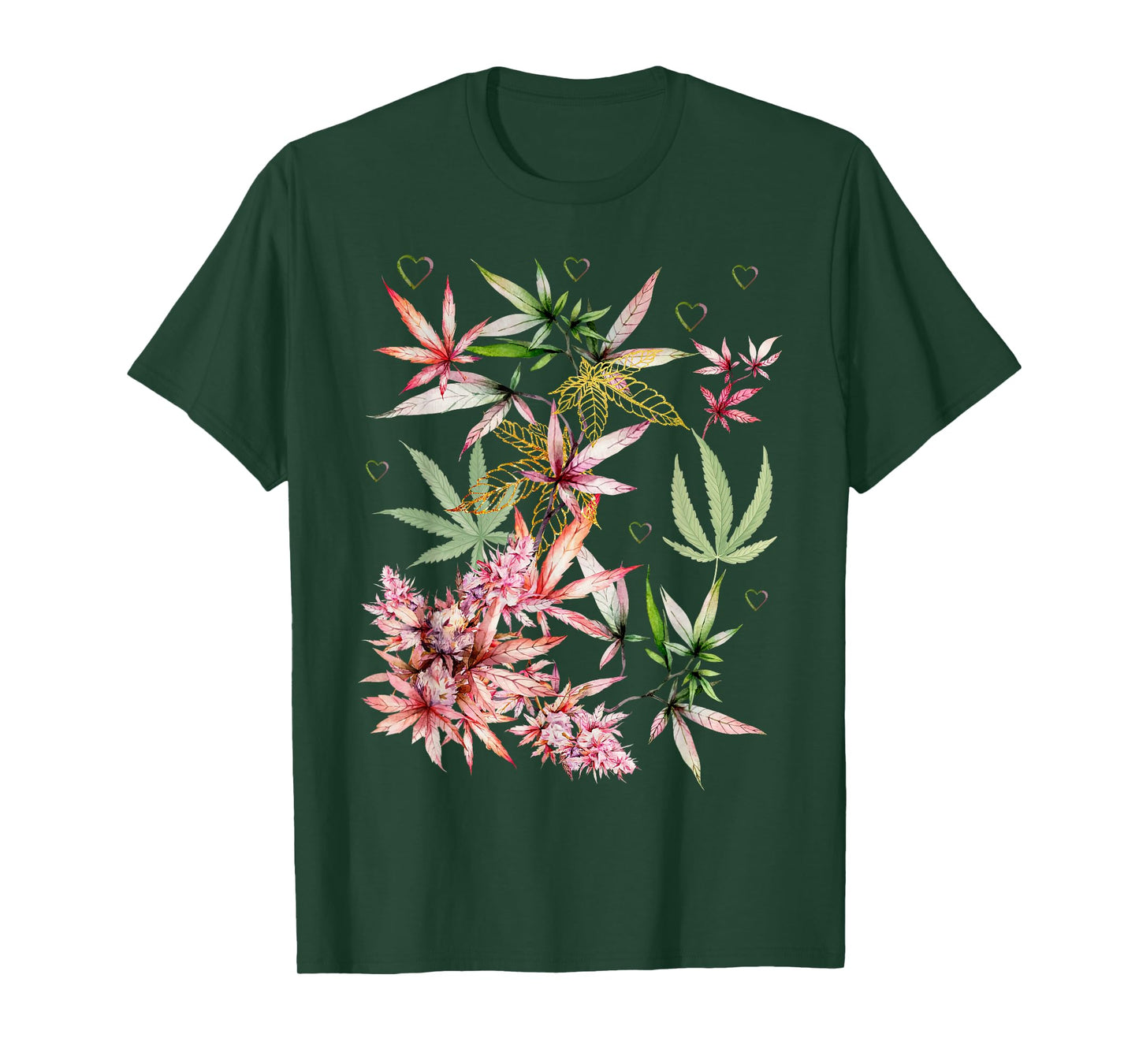 Vintage Marijuana Pot Leaf Flower Weed Cannabis Men Women T-Shirt