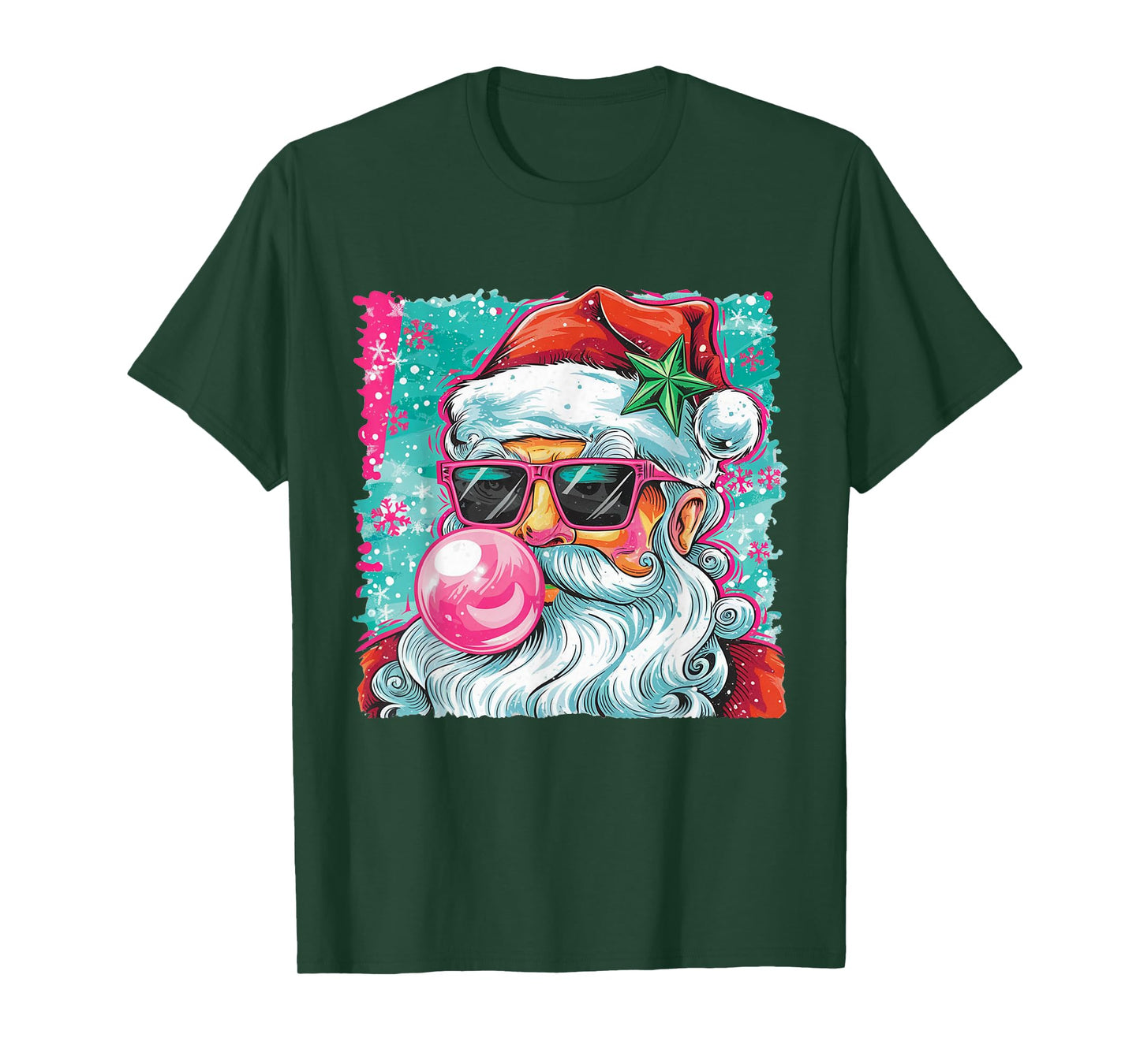 Vintage Santa Bubble Gum Sunglasses Christmas Holiday Xmas T-Shirt