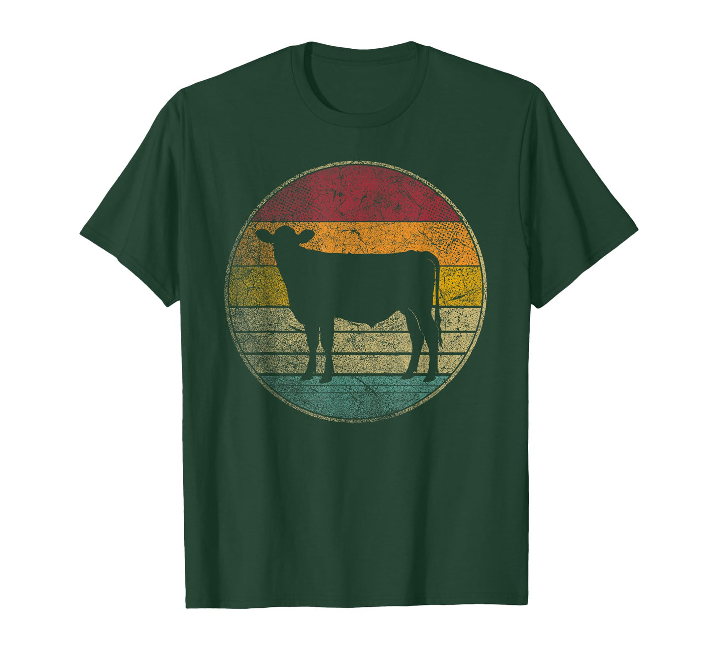 Cow - Vintage Distressed Retro Silhouette 60s 70s 80s 90s T-Shirt