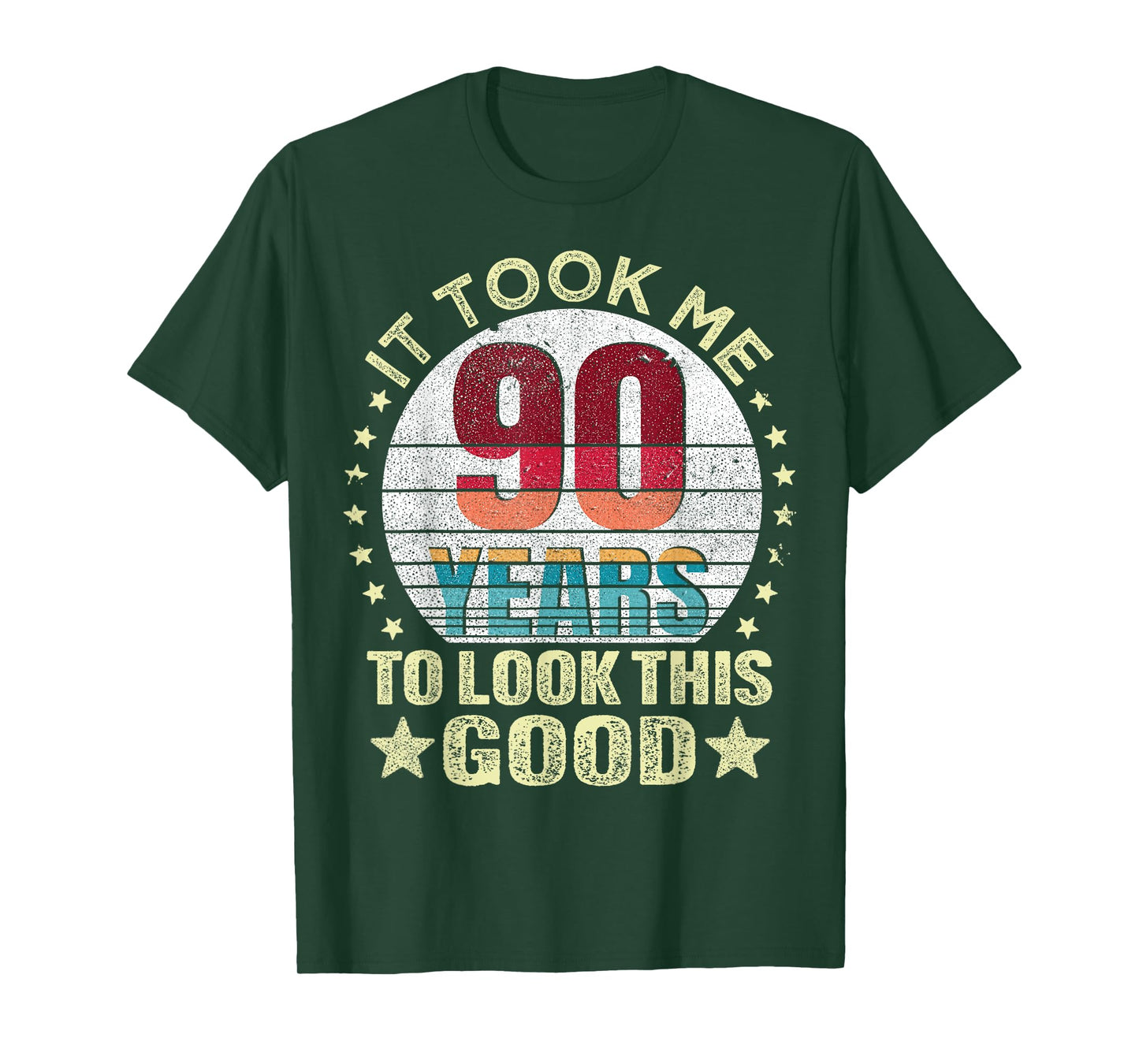 Vintage It Took Me 90 Years To Look This Good 90th Birthday T-Shirt