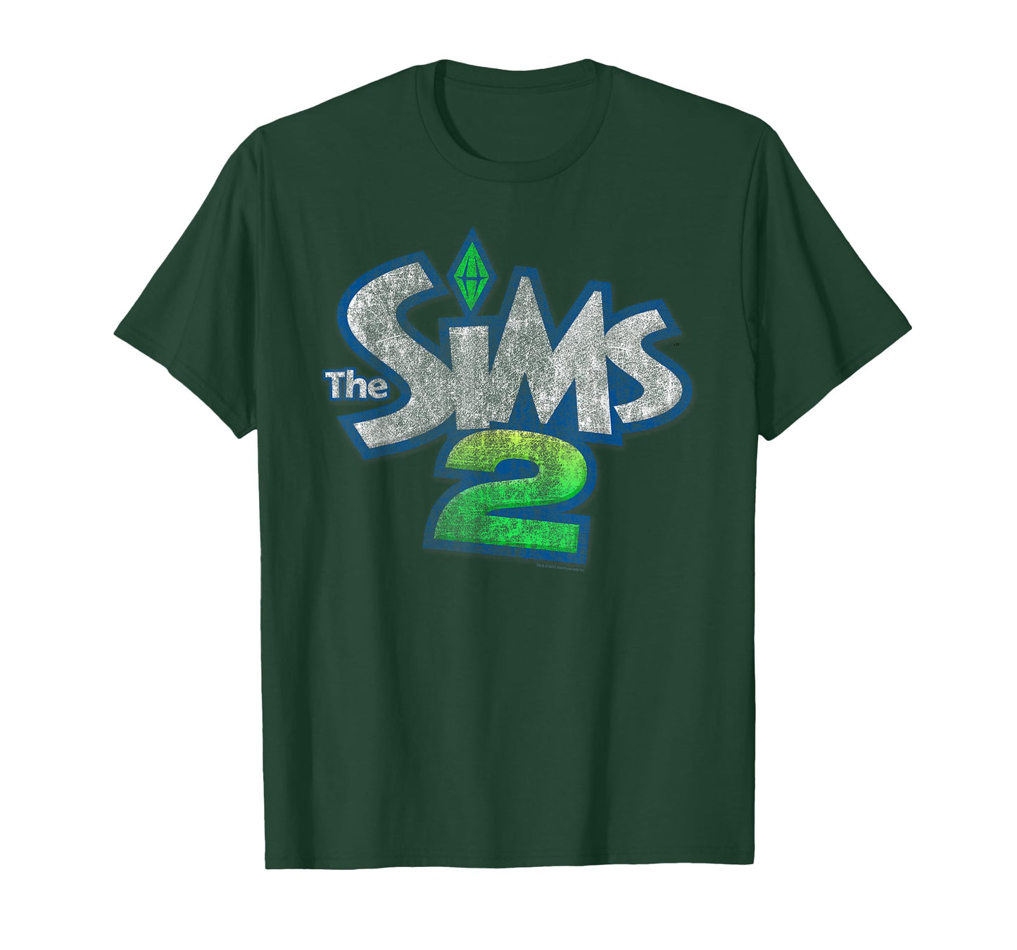 The Sims Retro Distressed The Sims 2 Logo Video Game T-Shirt