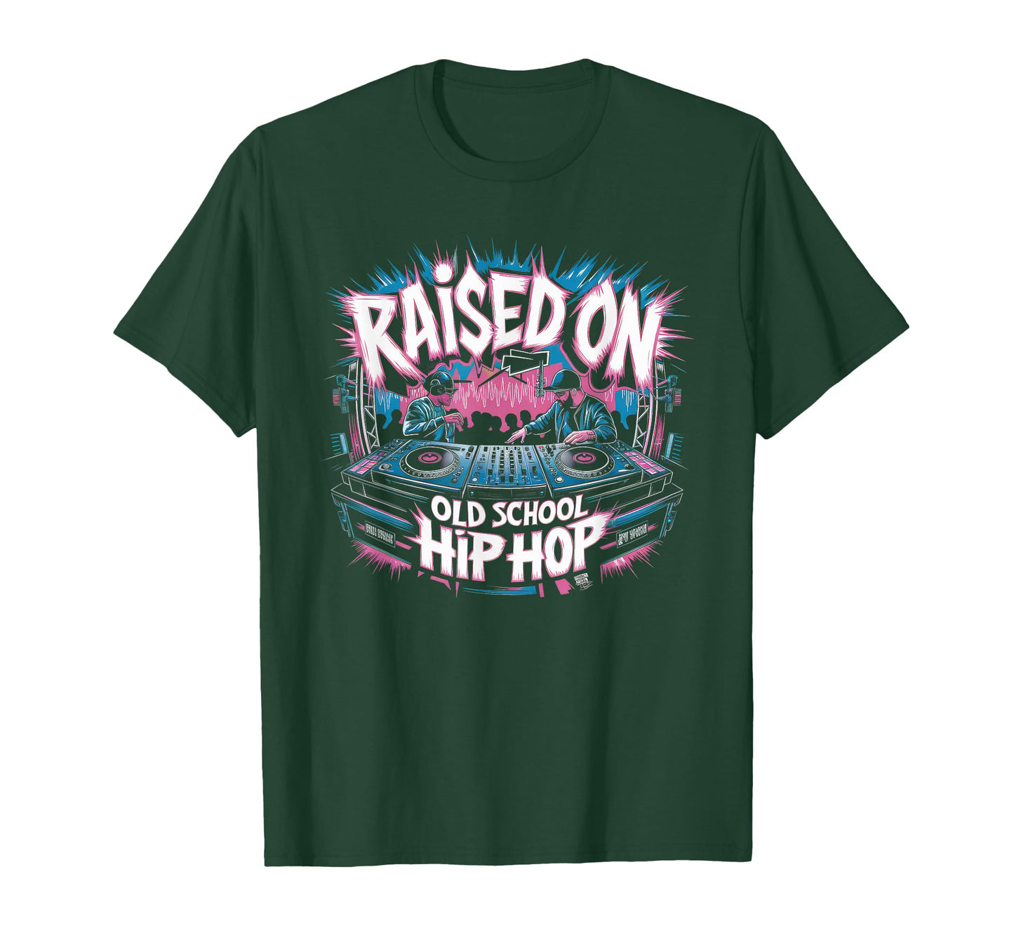 RAISED ON OLD SCHOOL Graffiti Rap HIP HOP Tshirt Cassette T-Shirt