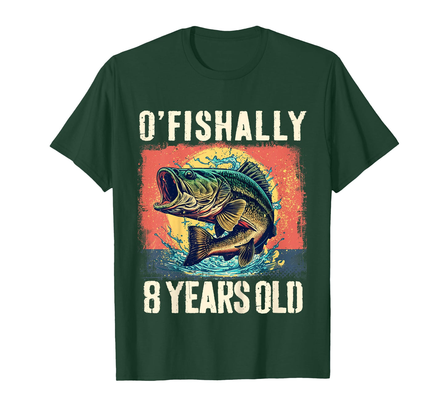 Ofishally 8 Years Old 2017 Fishing Fisherman 8th Birthday T-Shirt