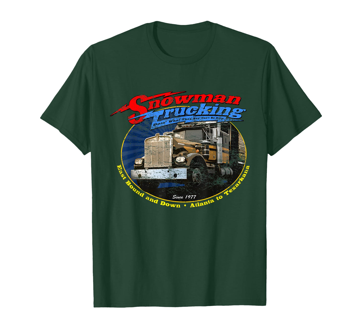 Huiibao Retro Snowman Trucking T-Shirt