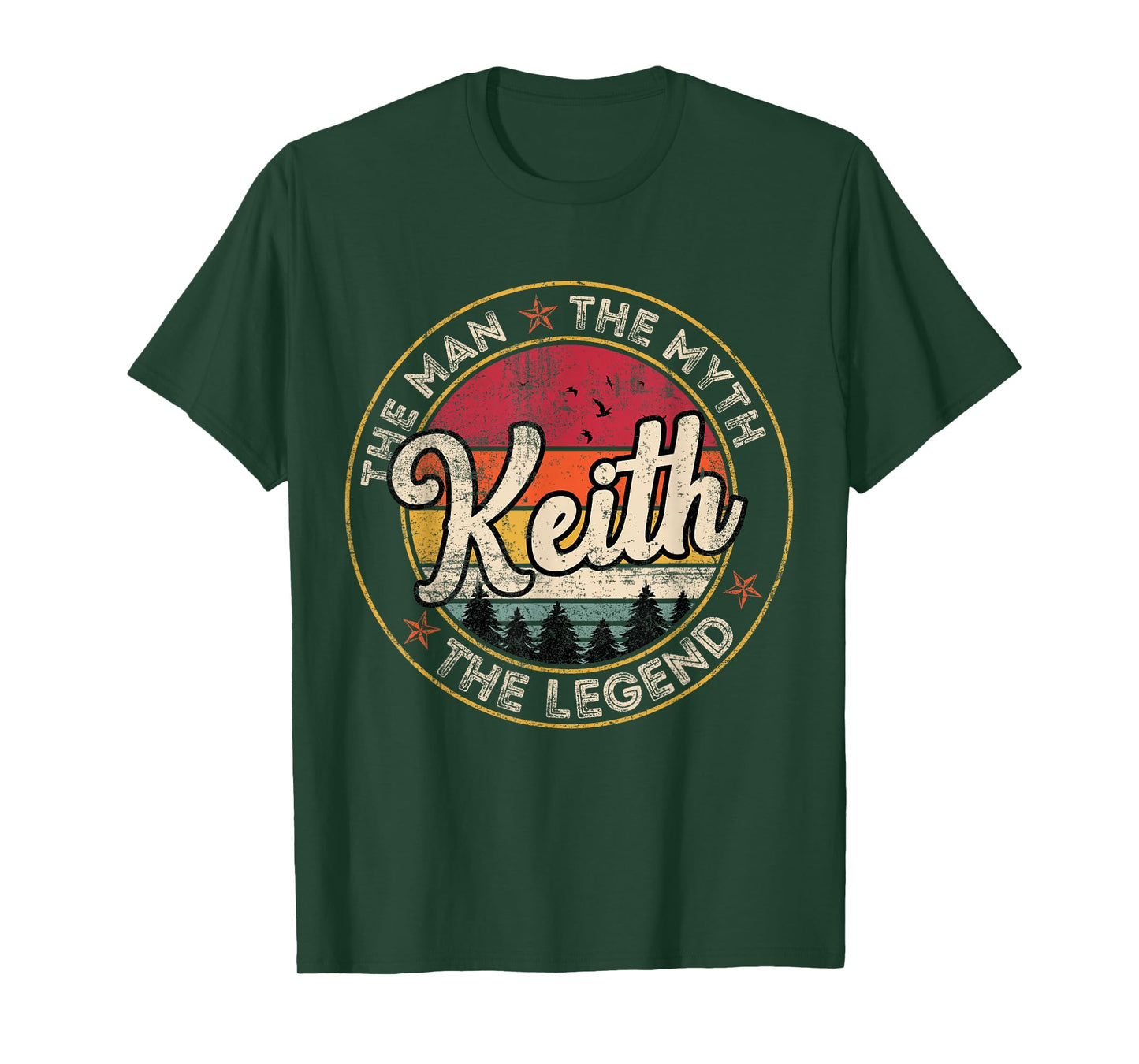 Keith The Man The Myth The Legend Personalized Name T-Shirt