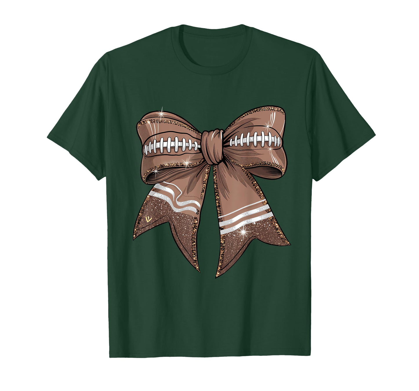 Coquette Bow Pumpkin American Football Thanksgiving Autumn T-Shirt