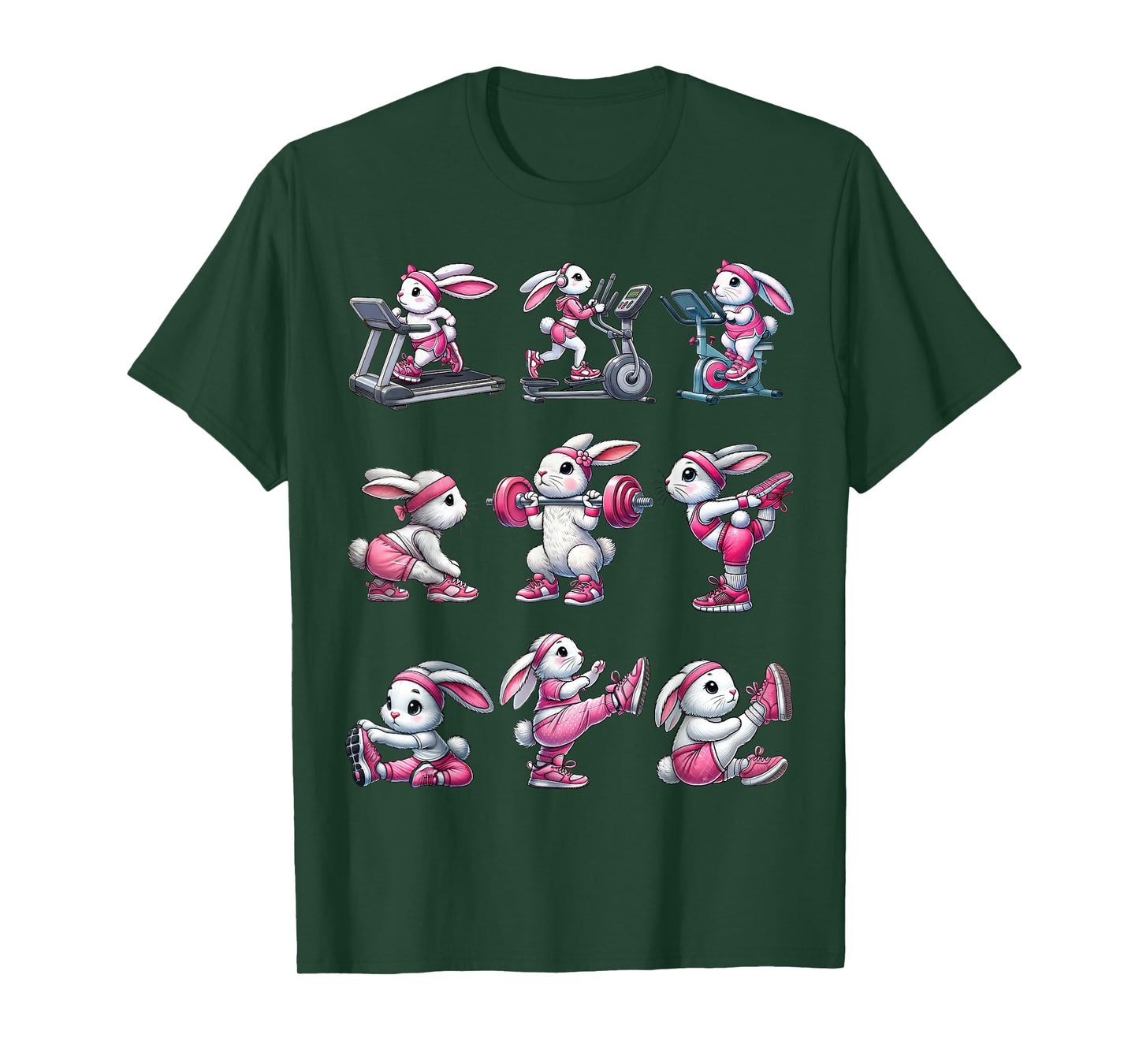 Easter Bunny Fitness Collection Gym Workout Weightlifting T-Shirt