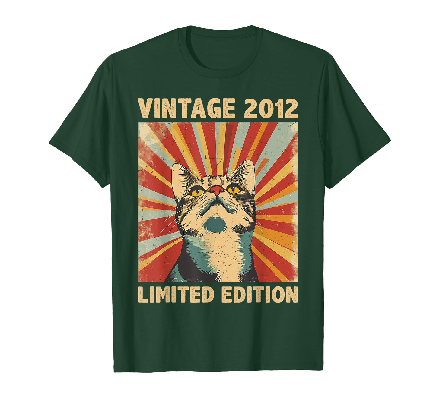 13 Years Old Gift Vintage 2012 Cat Lover 13th Birthday T-Shirt for Men Women Kids