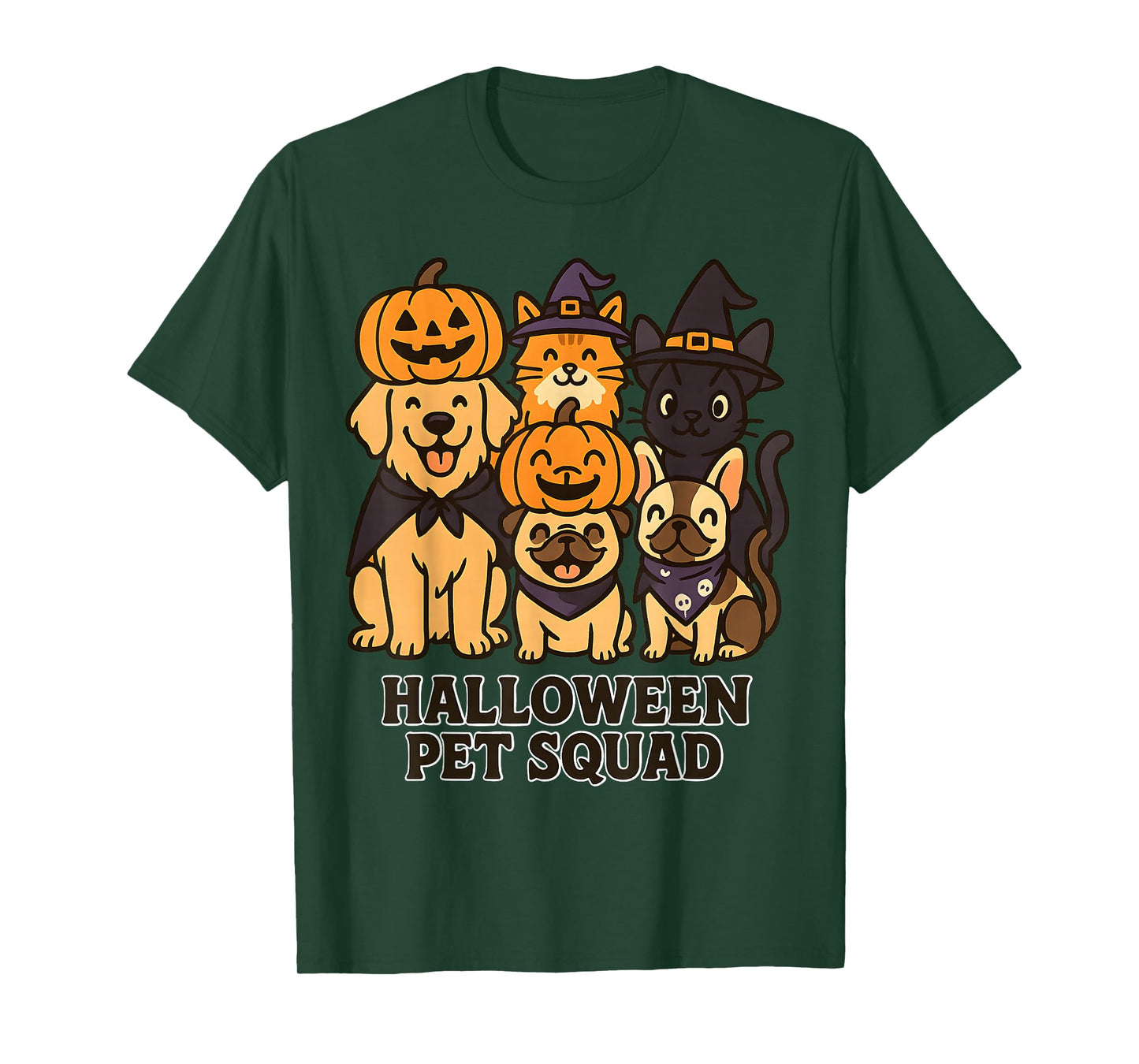 Halloween Pet Squad Cute Pumpkin Dogs and Cats Costu T-Shirt