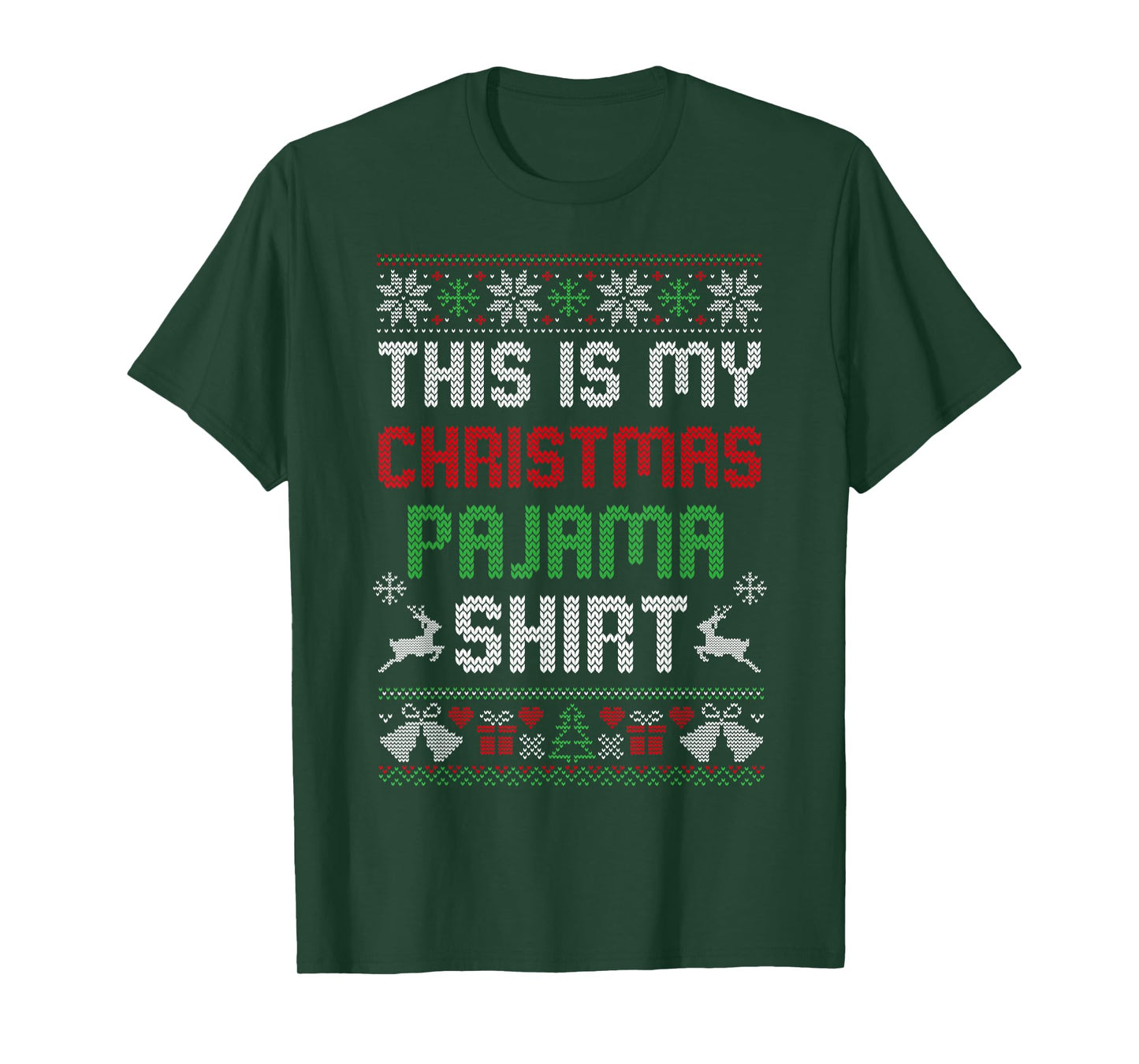 This is My Christmas Pajama Shirt Funny Xmas PJs Men Women T-Shirt