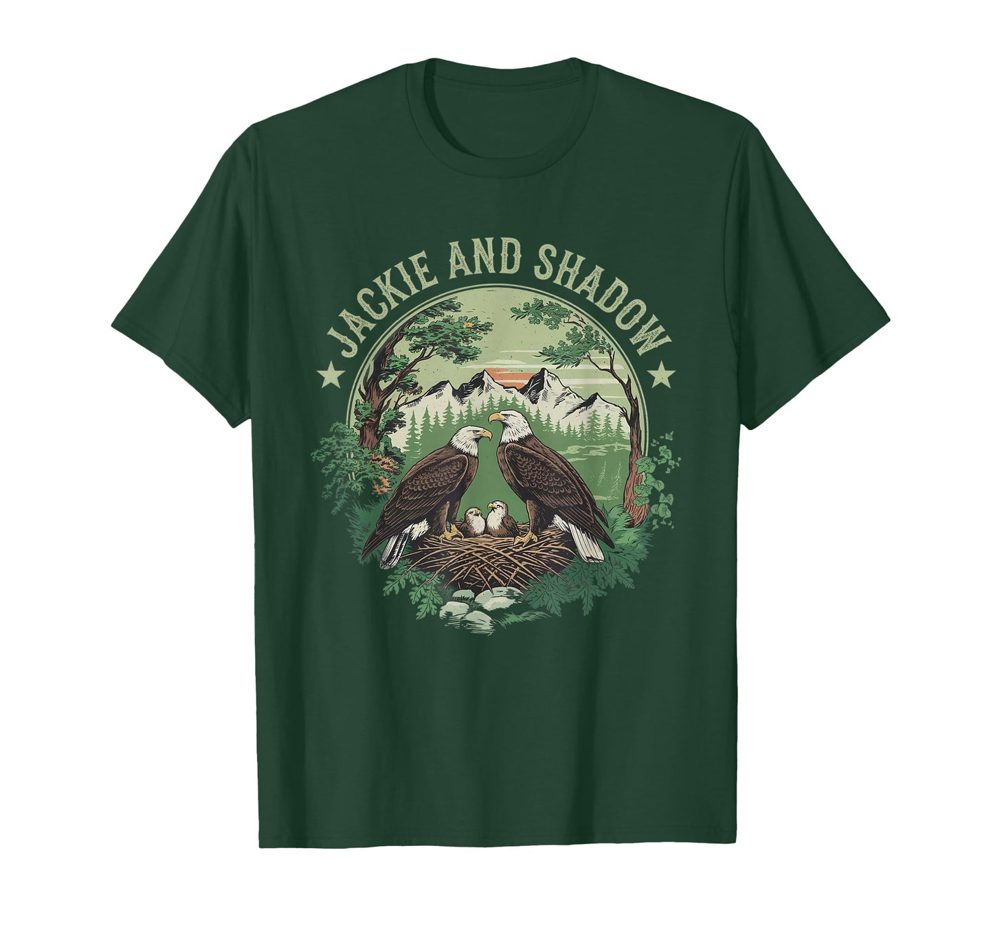 Vintage Jackie And Shadow Bald Eagle Family Nature Lovers T-Shirt