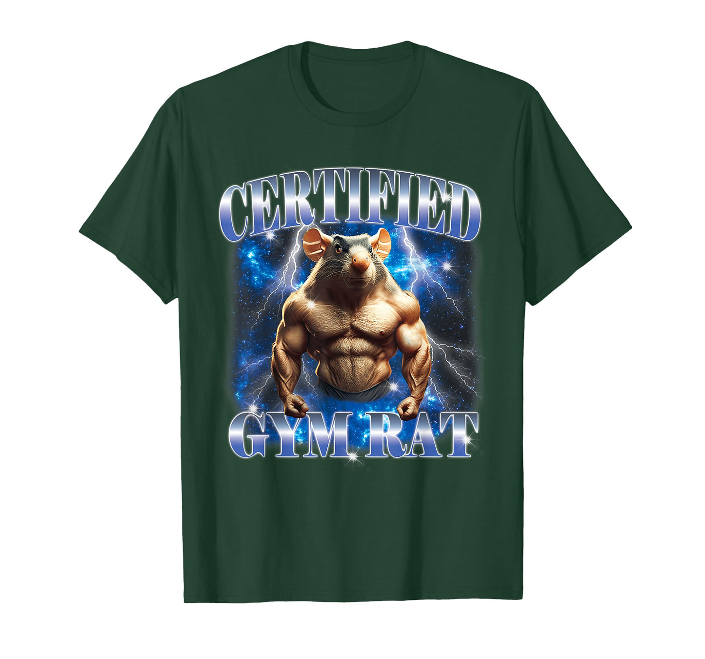Certified Gym Rat Meme Fitness Bodybuilding Gym Lovers T-Shirt
