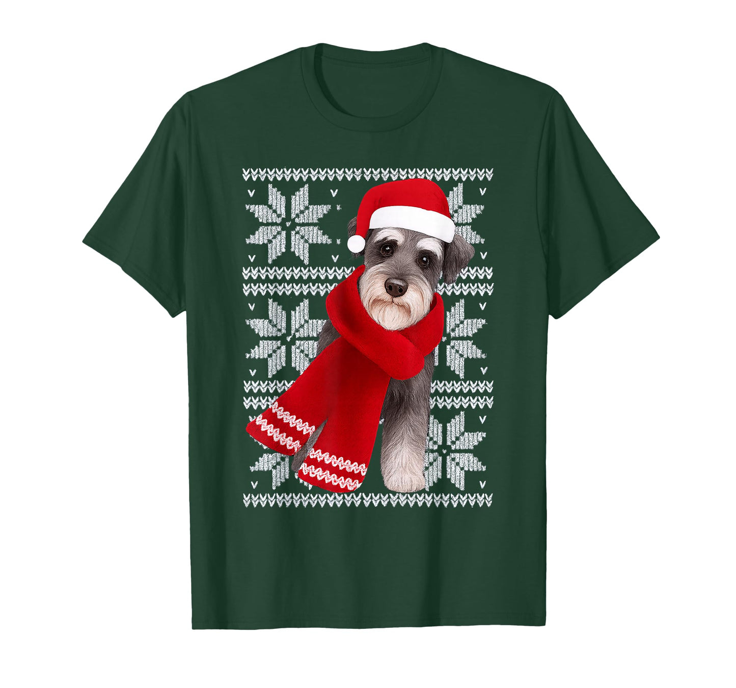 Schnauzer Ugly Christmas Holiday Dog Lover T-Shirt
