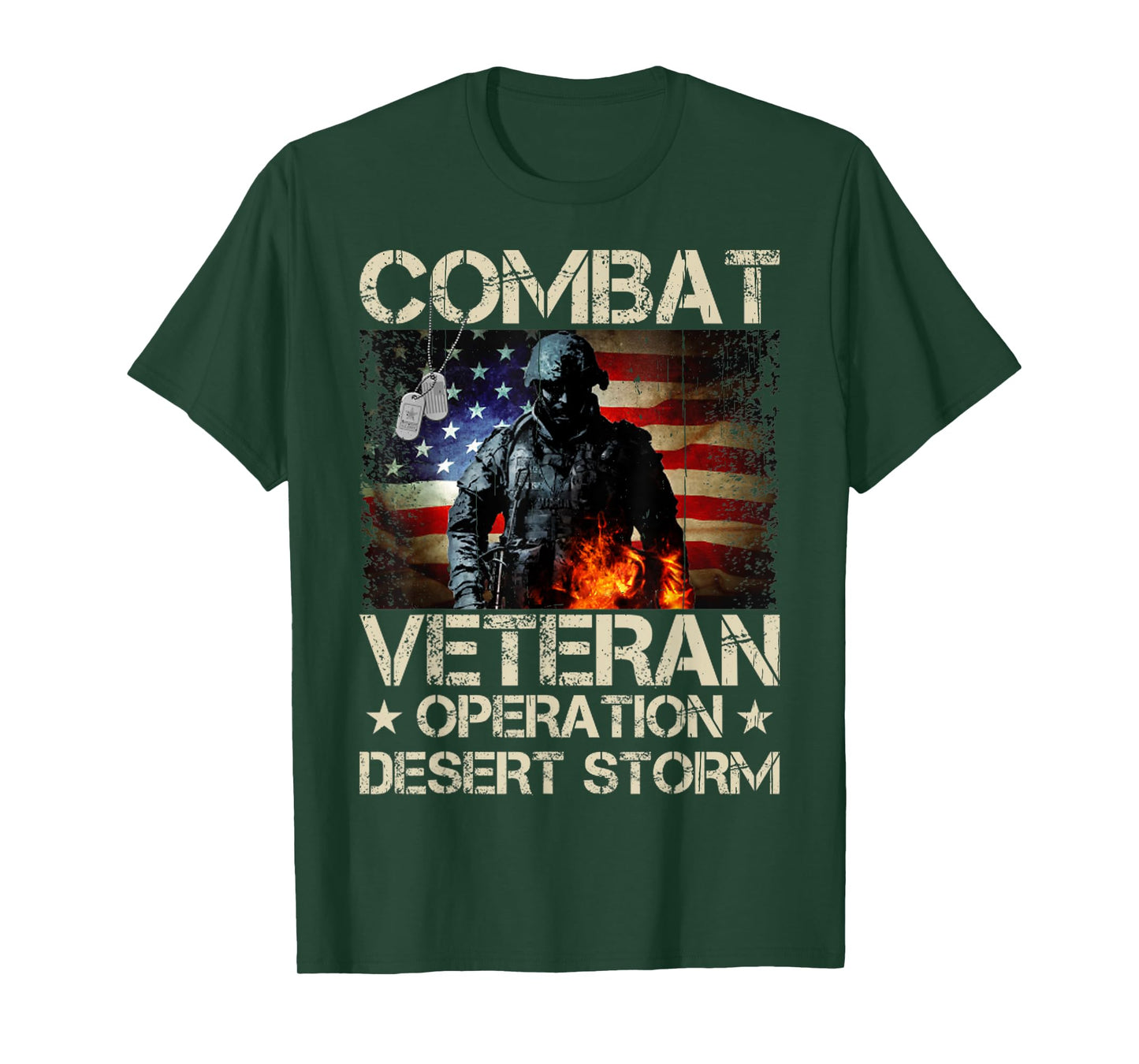 A Veteran USA Flag Combat Operation Desert Storm T-Shirt