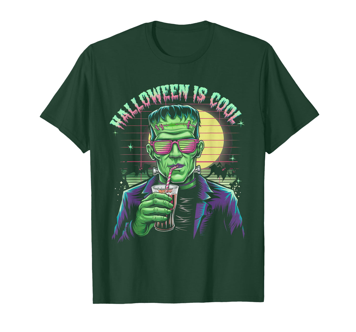 Halloween is Cool Tshirt Women Men Frankenstein Monster T-Shirt