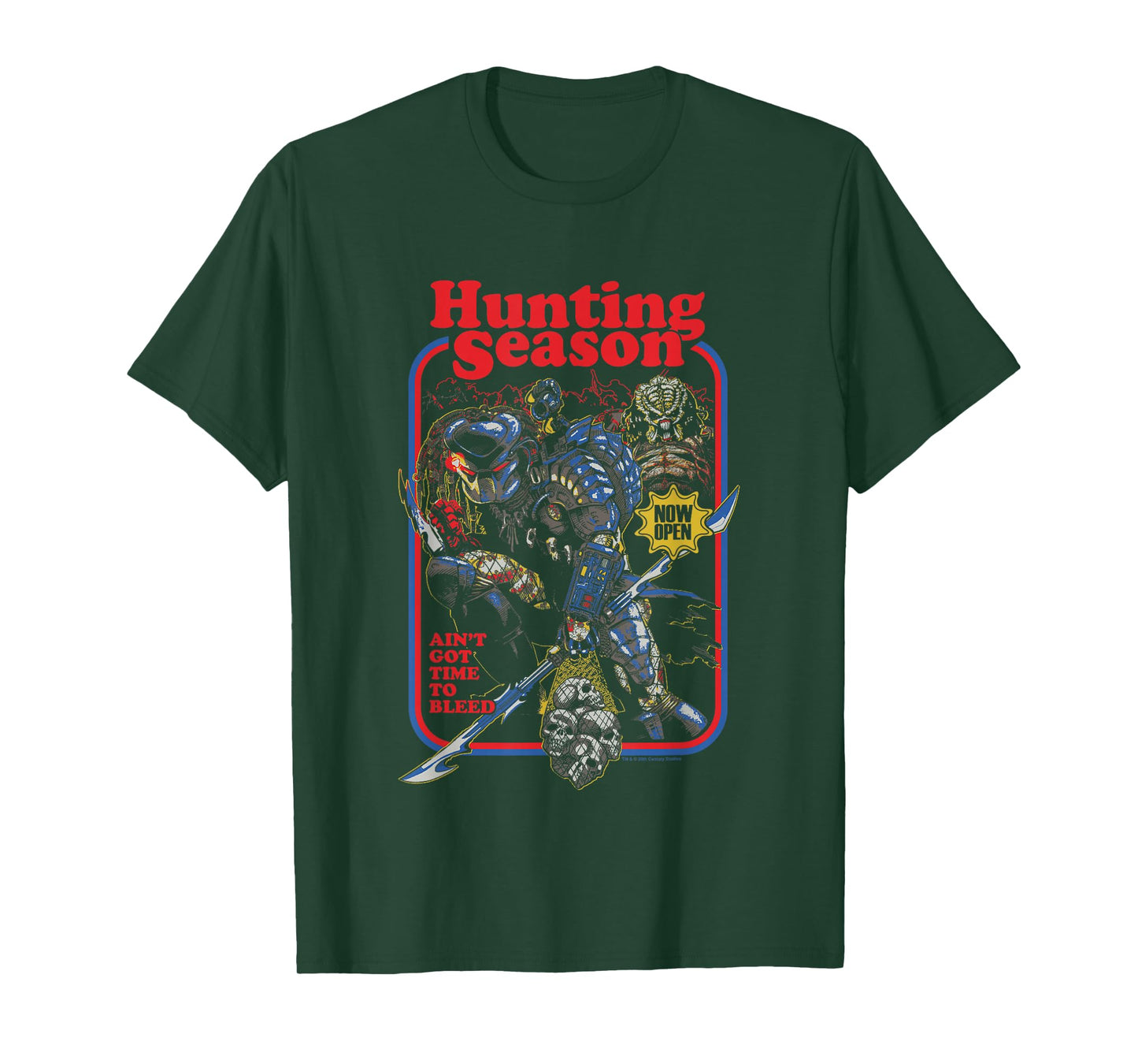 Predator Hunting Season Ain't Got Time To Bleed Retro Poster T-Shirt