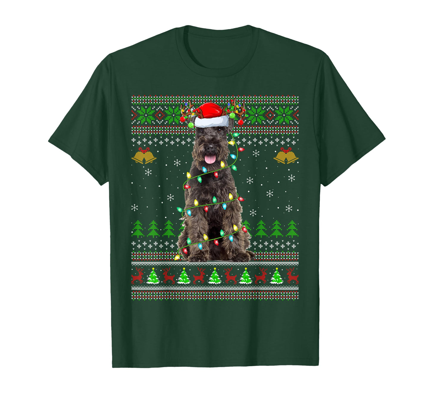 Schnauzer Dog Ugly Christmas Sweaters Holiday Santa Xmas T-Shirt