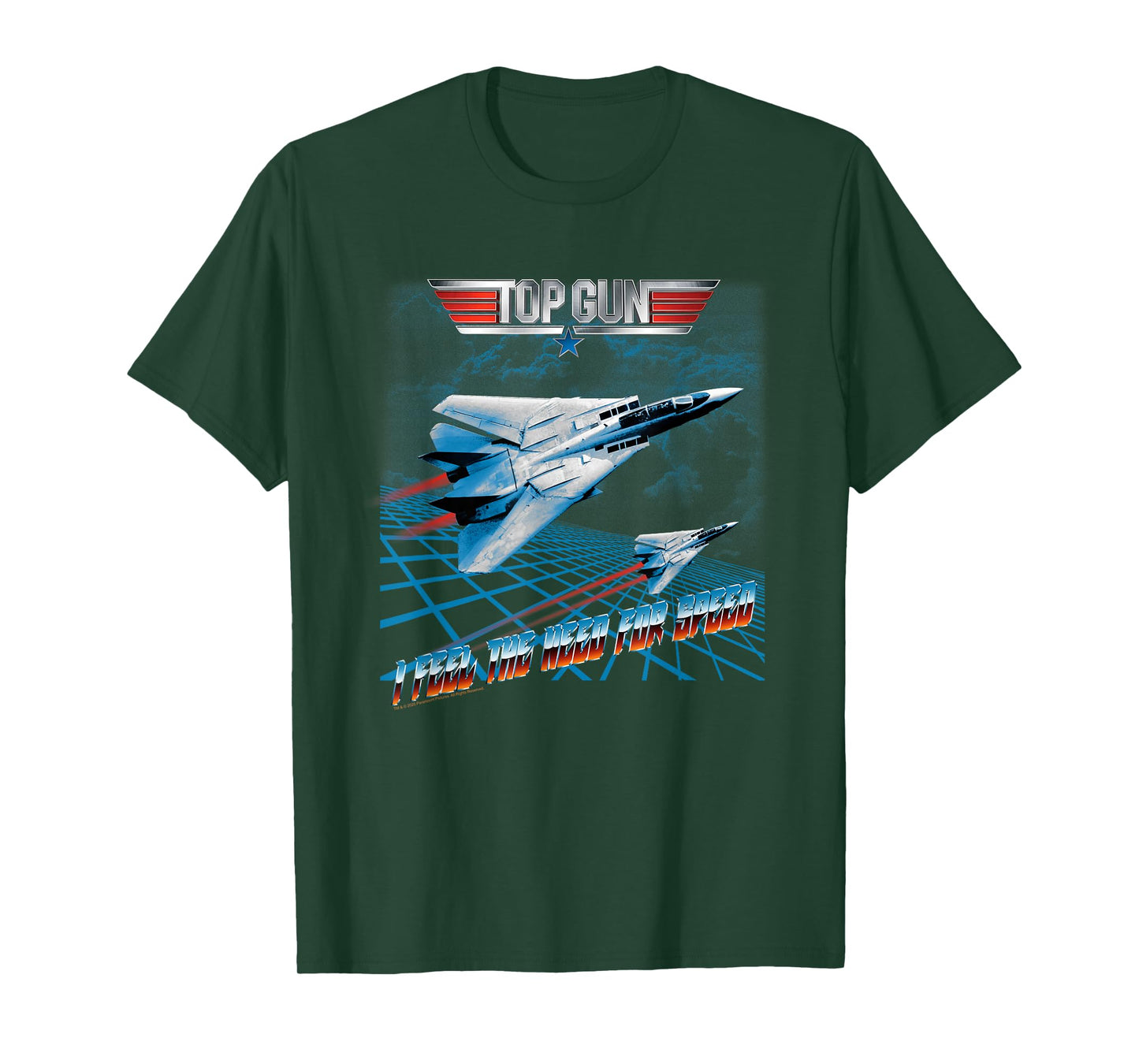 Top Gun Retro Chrome The Need for Speed Action Movie T-Shirt
