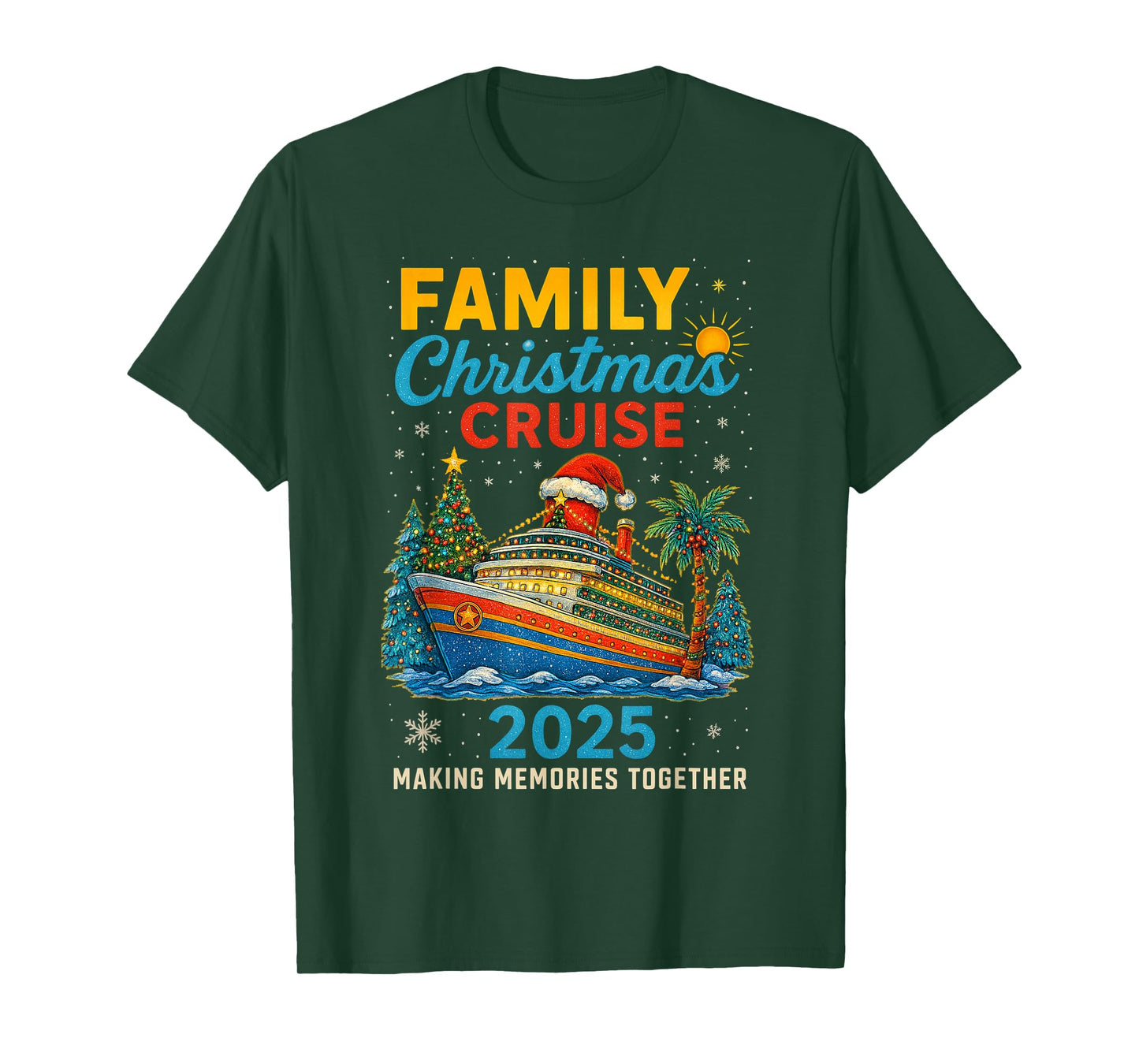 Family Christmas Cruise 2025 Matching Family Cruise Holiday T-Shirt