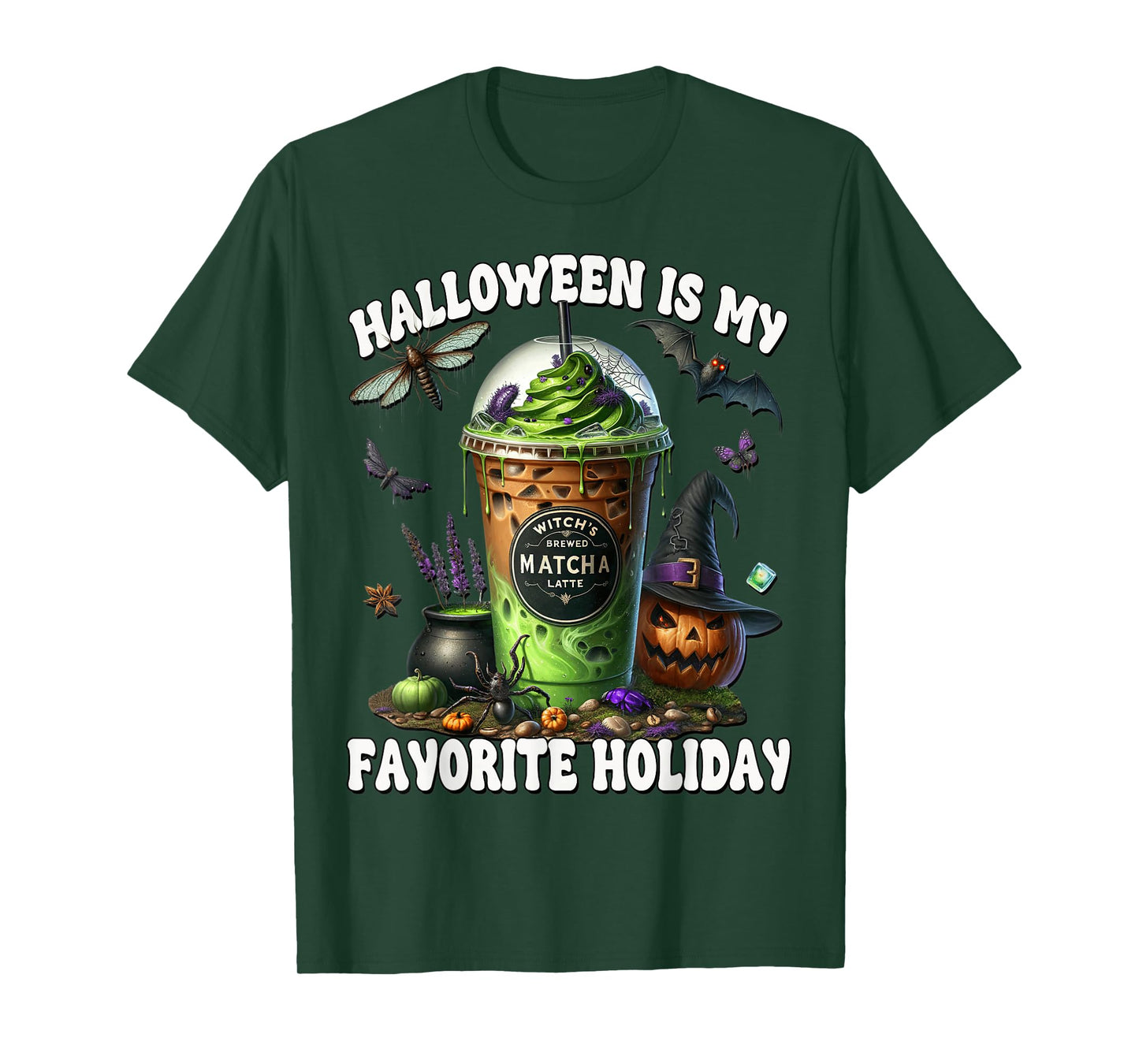 Witch Iced Coffee Cup Halloween is My Favorite Holiday T-Shirt