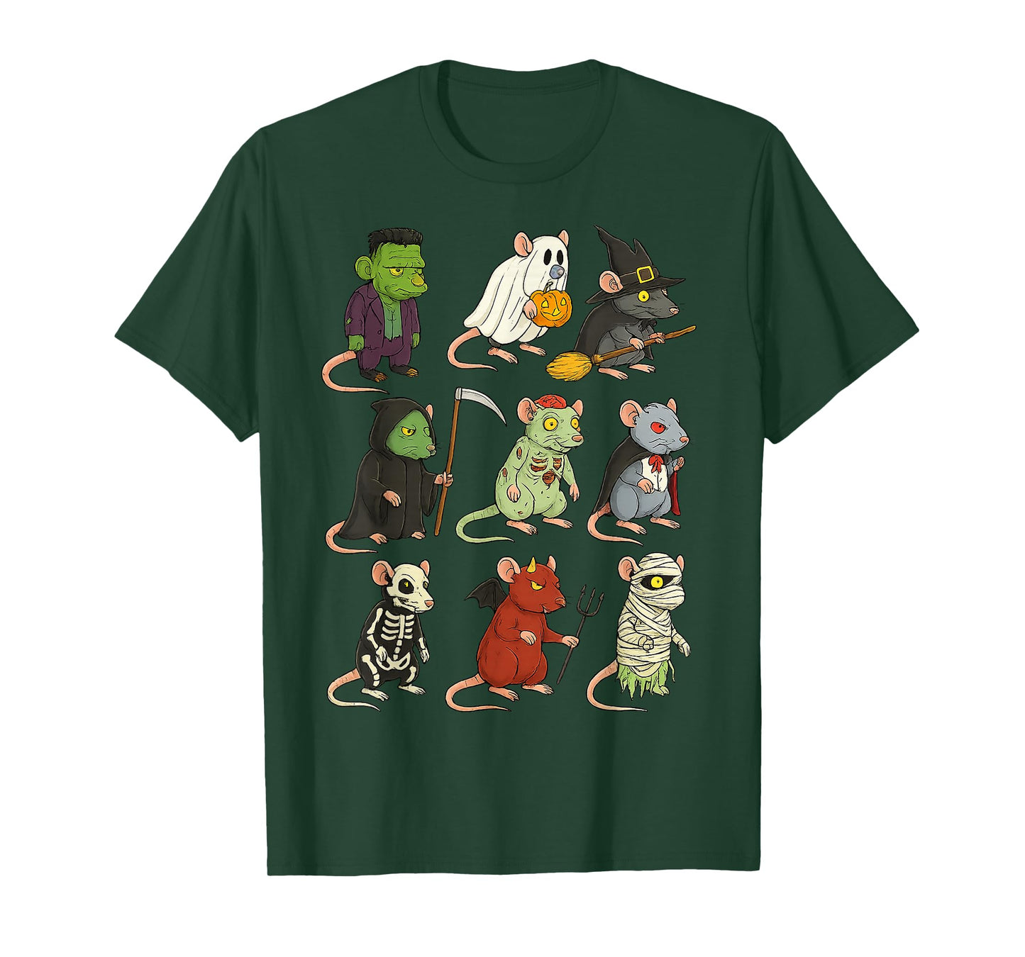 Rat Spooky Witch Boo Zombie Halloween for Boys Girls Party T-Shirt