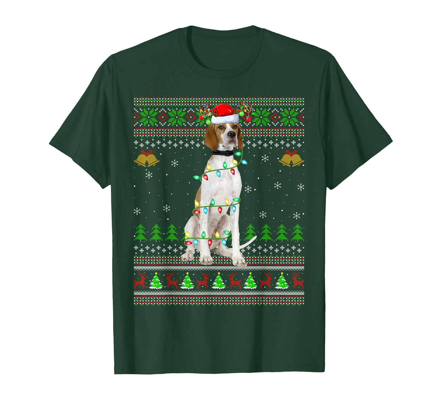 English Pointer Dog Ugly Christmas Sweaters Holiday Xmas T-Shirt