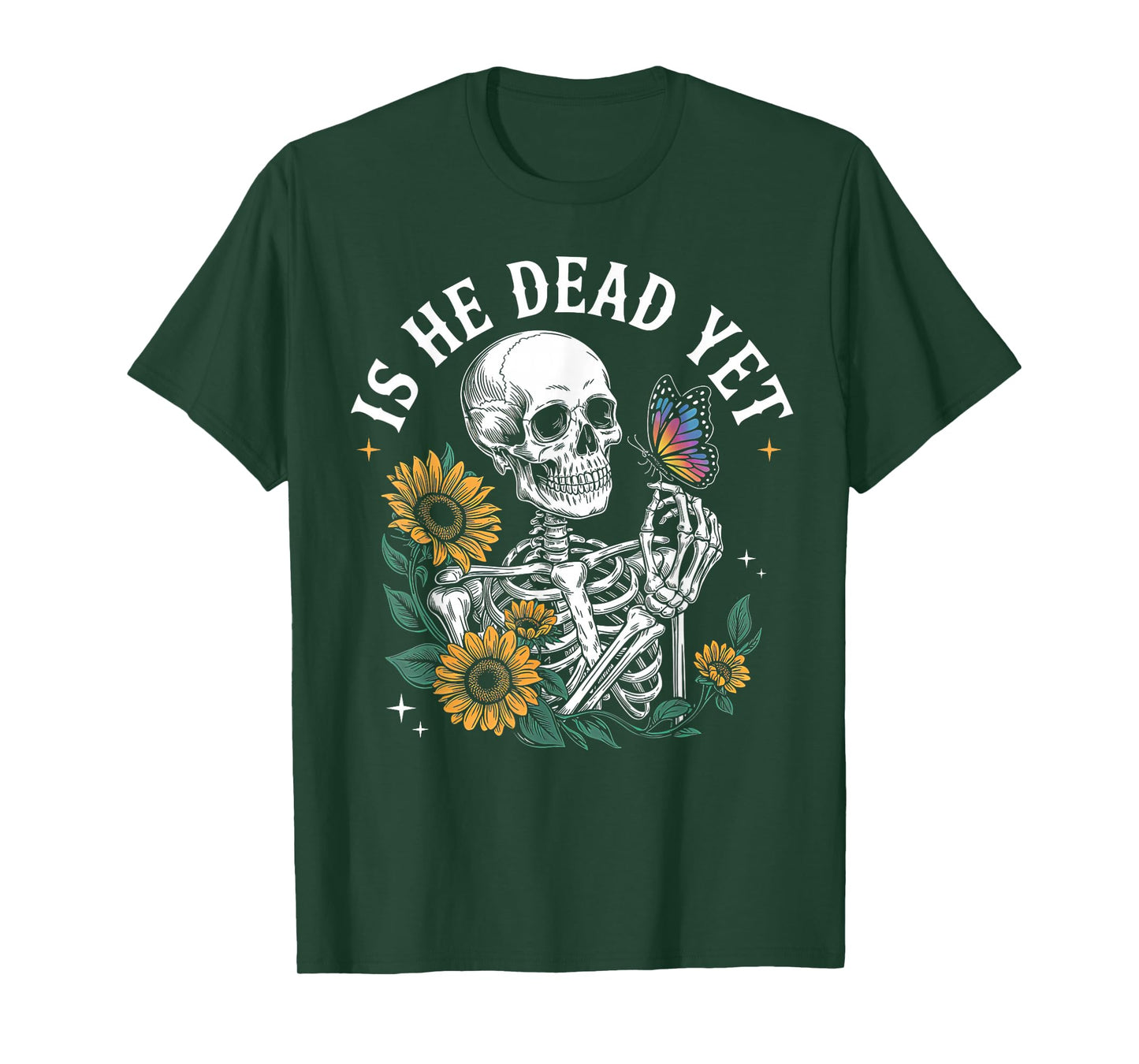 Is-He-Vintage-Dead-Yet Cool Design Skeleton Men Women T-Shirt