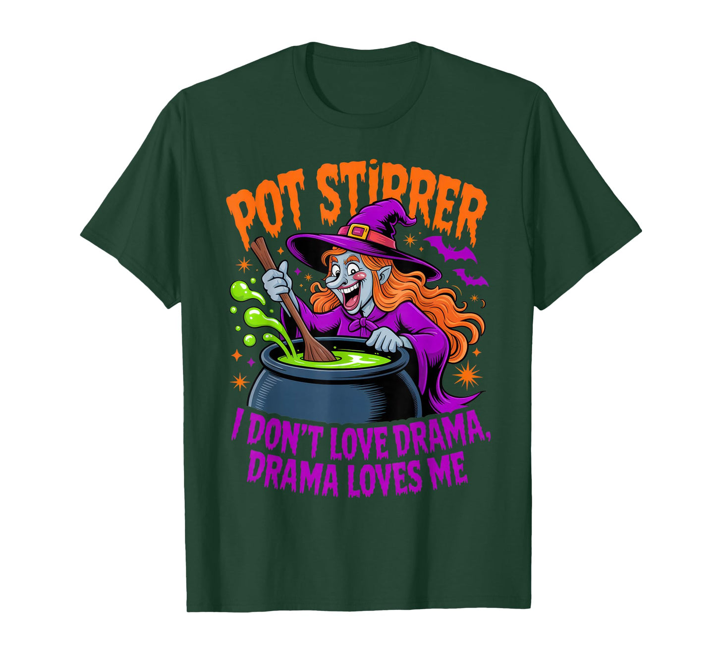 Pot Stirrer Funny Witch Costume Halloween Sarcastic Humor T-Shirt