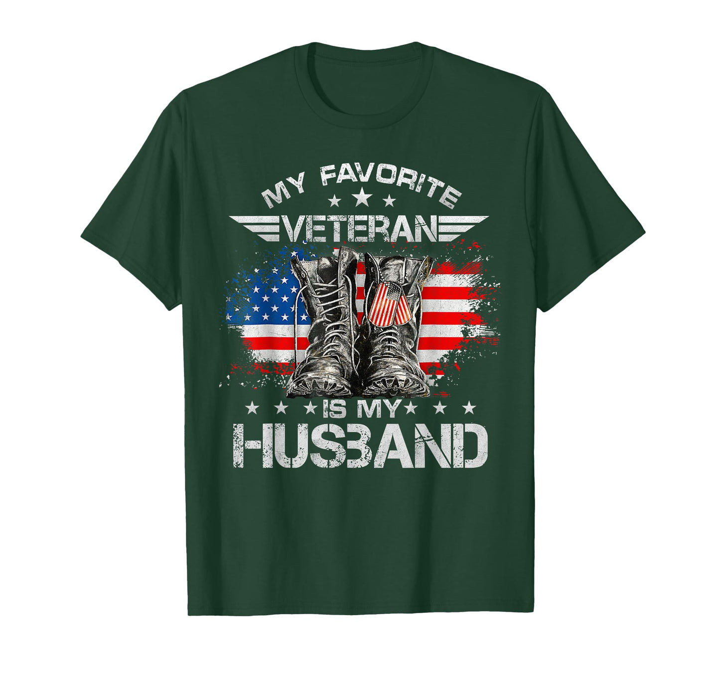 Veterans Day My Favorite Veteran Is My Husband Proud Wife T-Shirt