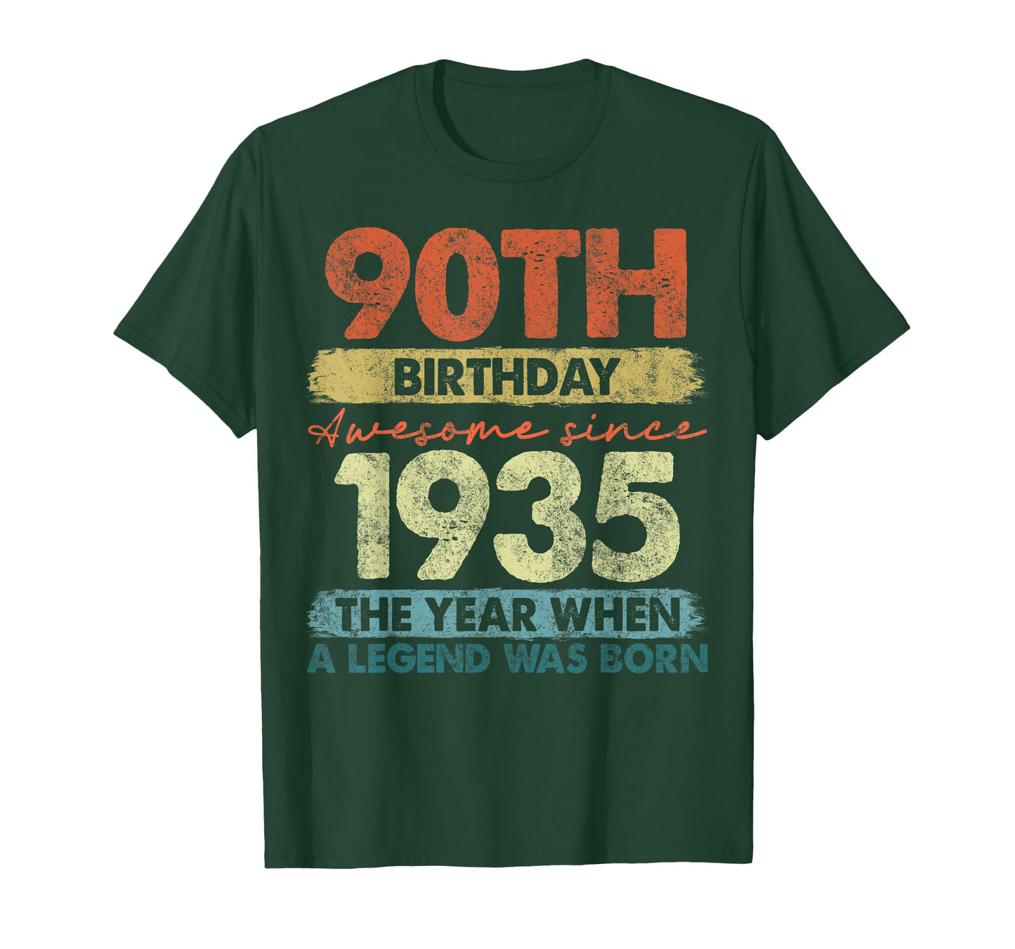 Vintage Legend Birthday Shirts For Men Women 2025 90 Year Old Gifts Vintage 1935 Limited Edition 90th Birthday T-Shirt Unisex-Adults and Kids Black Short Sleeve Small T-Shirt