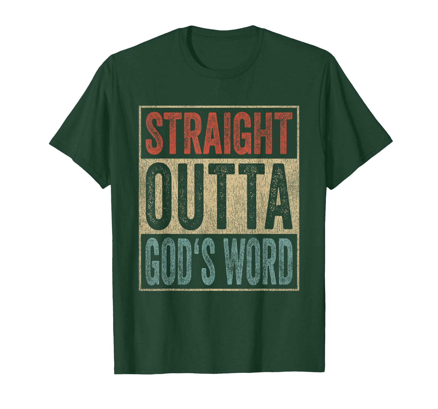 Retro Christian Outfit Straight Outta God's Word T-Shirt