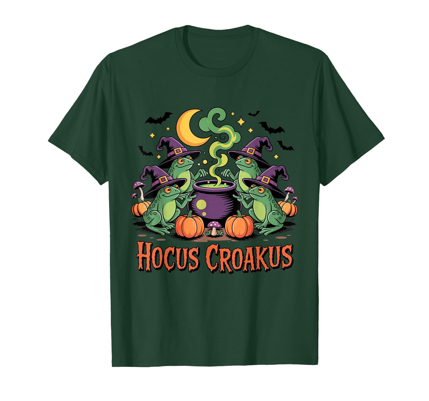 Hocus Croakus Frog Coven Funny Witch Halloween Spooky T-Shirt