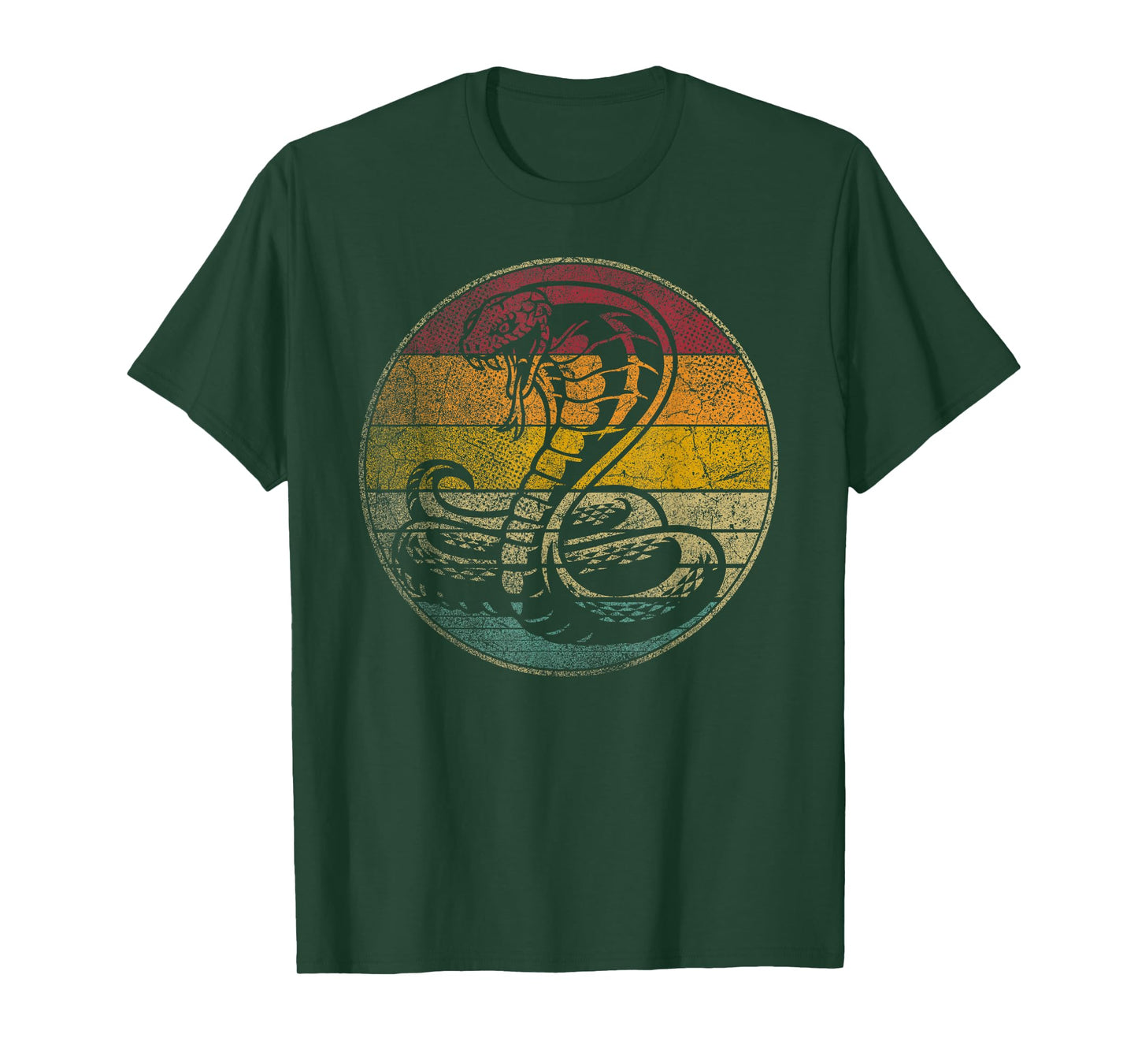 King Cobra Snake Shirt Sun Retro Vintage Reptile 80s 70s T-Shirt